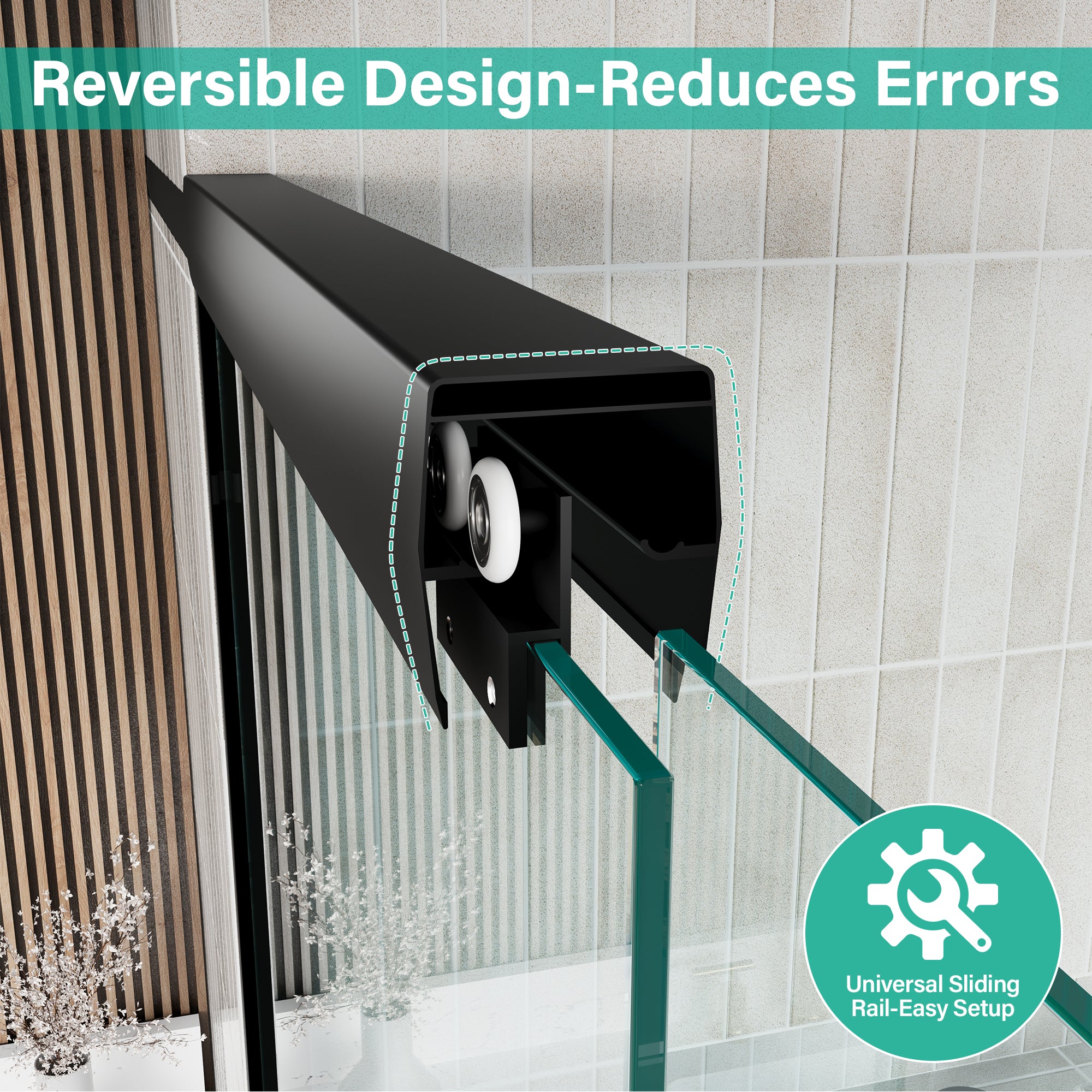 56–60 in. W x 72 in. H Framed Double Sliding Shower Door with 6mm Tempered Safety Glass