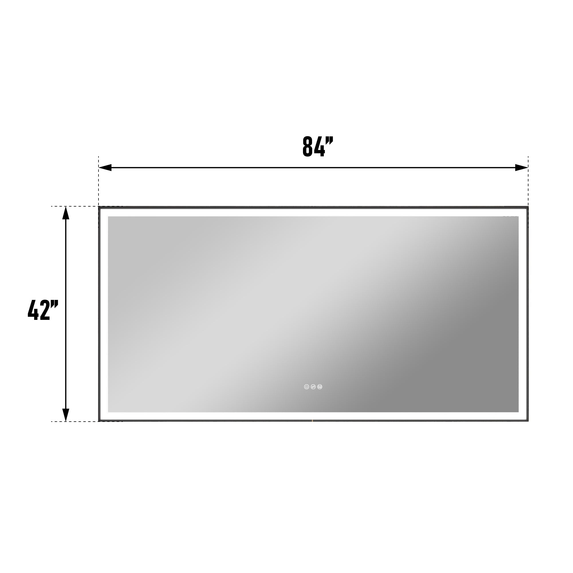 Light Up Bathroom Mirror Size