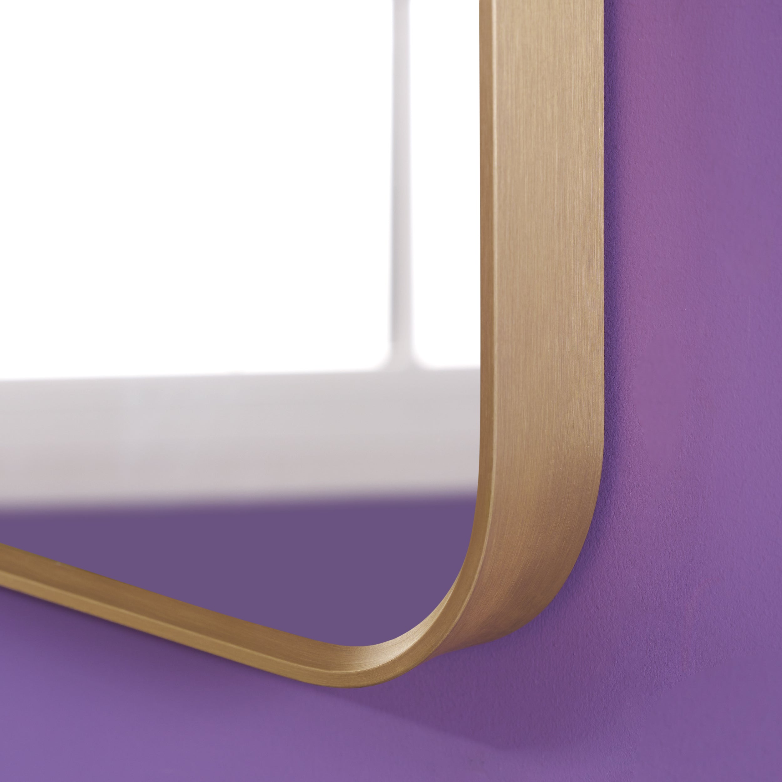 30-in W x 36-in H Rectangular Framed Bathroom Vanity Mirror in Brushed Gold