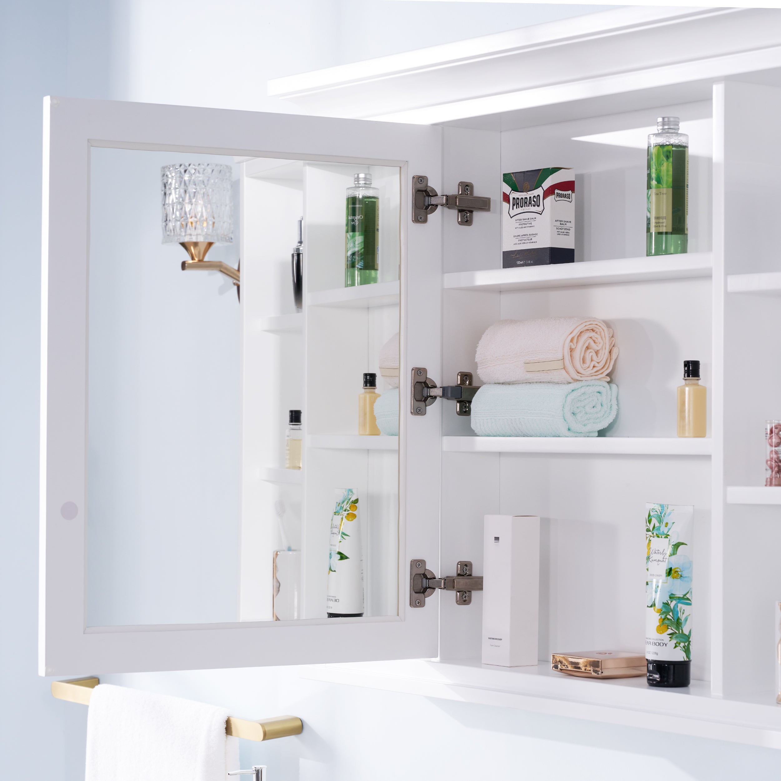 40 in.W x 30 in.H Surface-Mount Solid Wood Medicine Cabinet with Mirror, Z-bar Hangs Vertically
