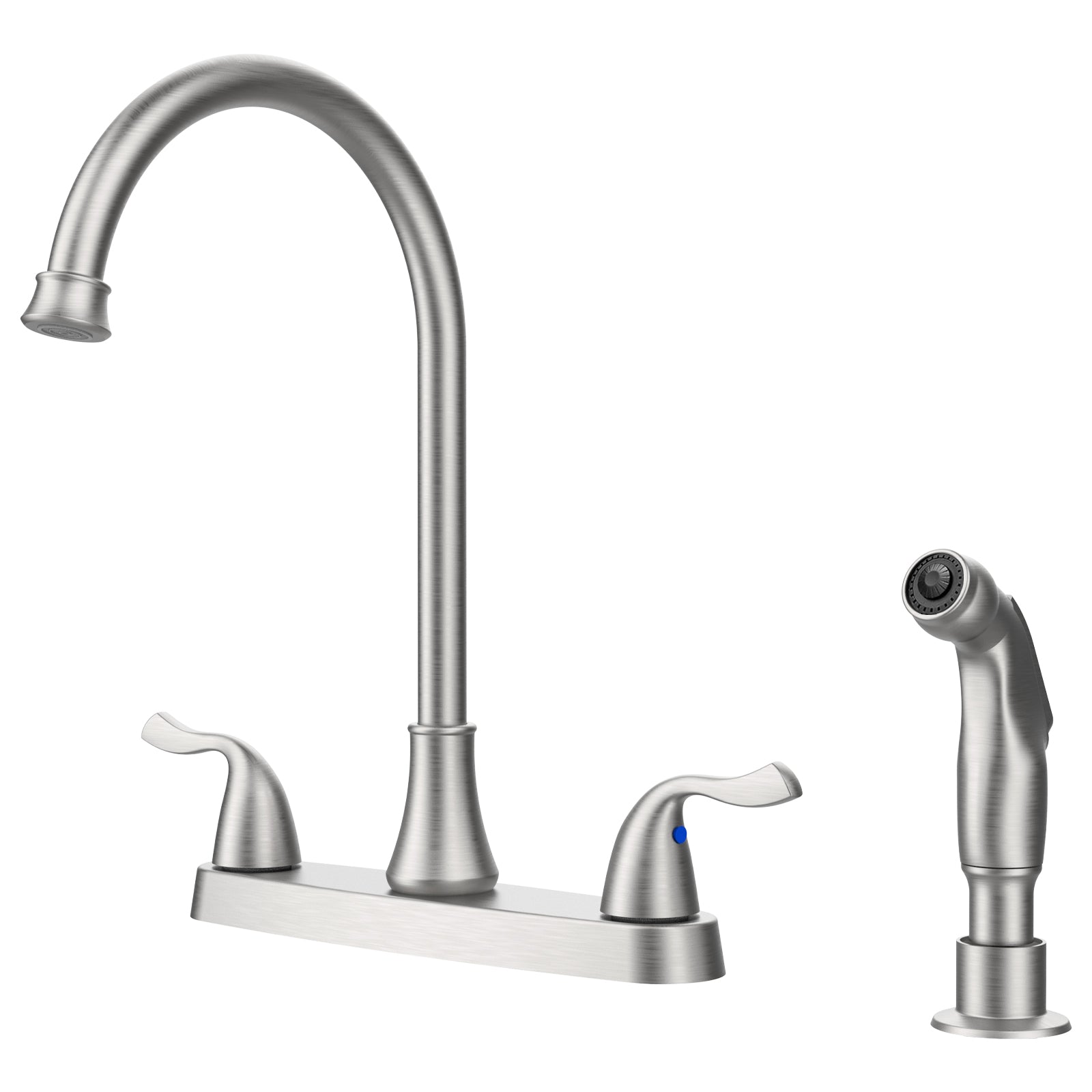 Kitchen Faucet with Pull-out Sprayer,Brushed Nickell Rotatable 304 Stainless Steel High