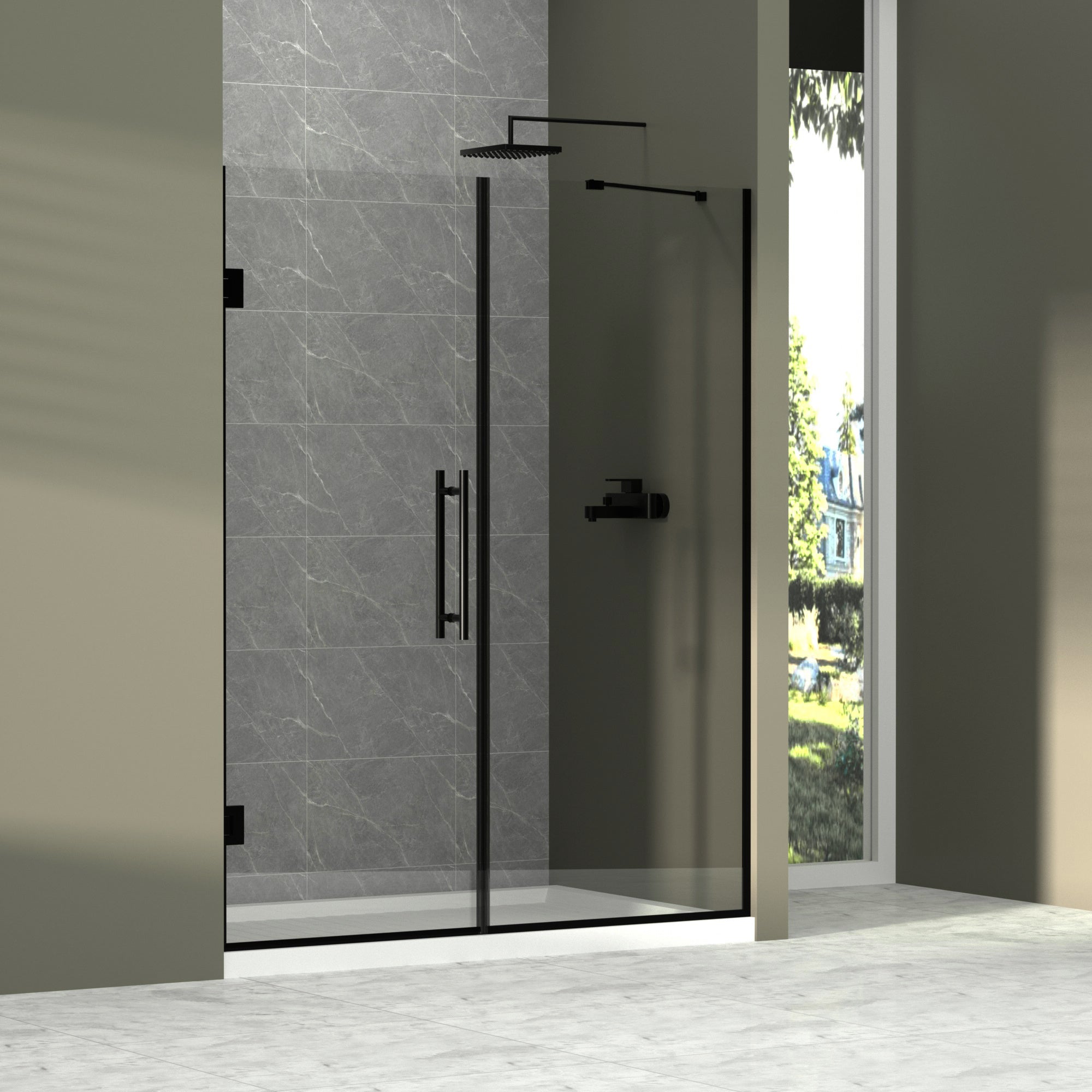 Black Shower Door