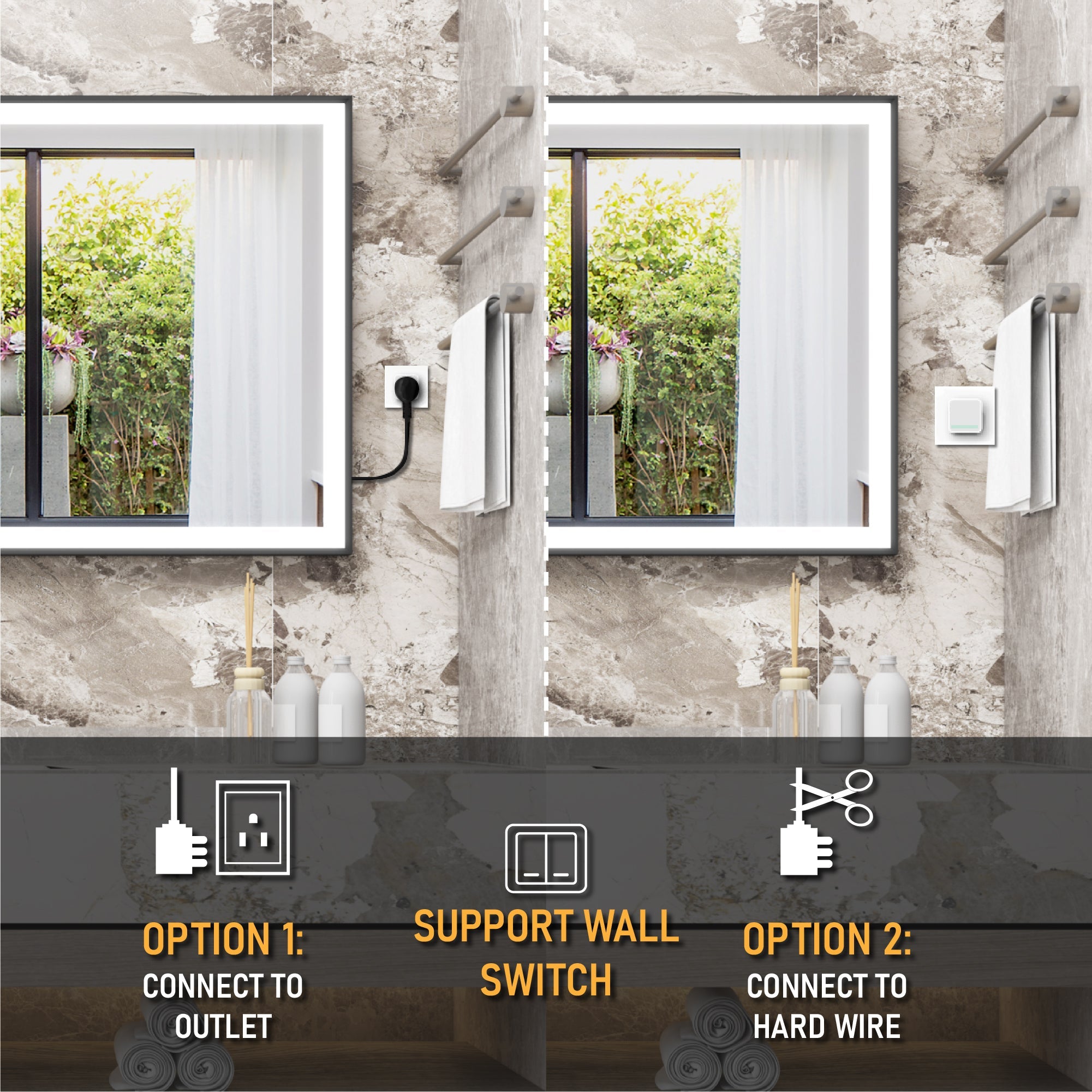 Wall Mirrors for Bathroom