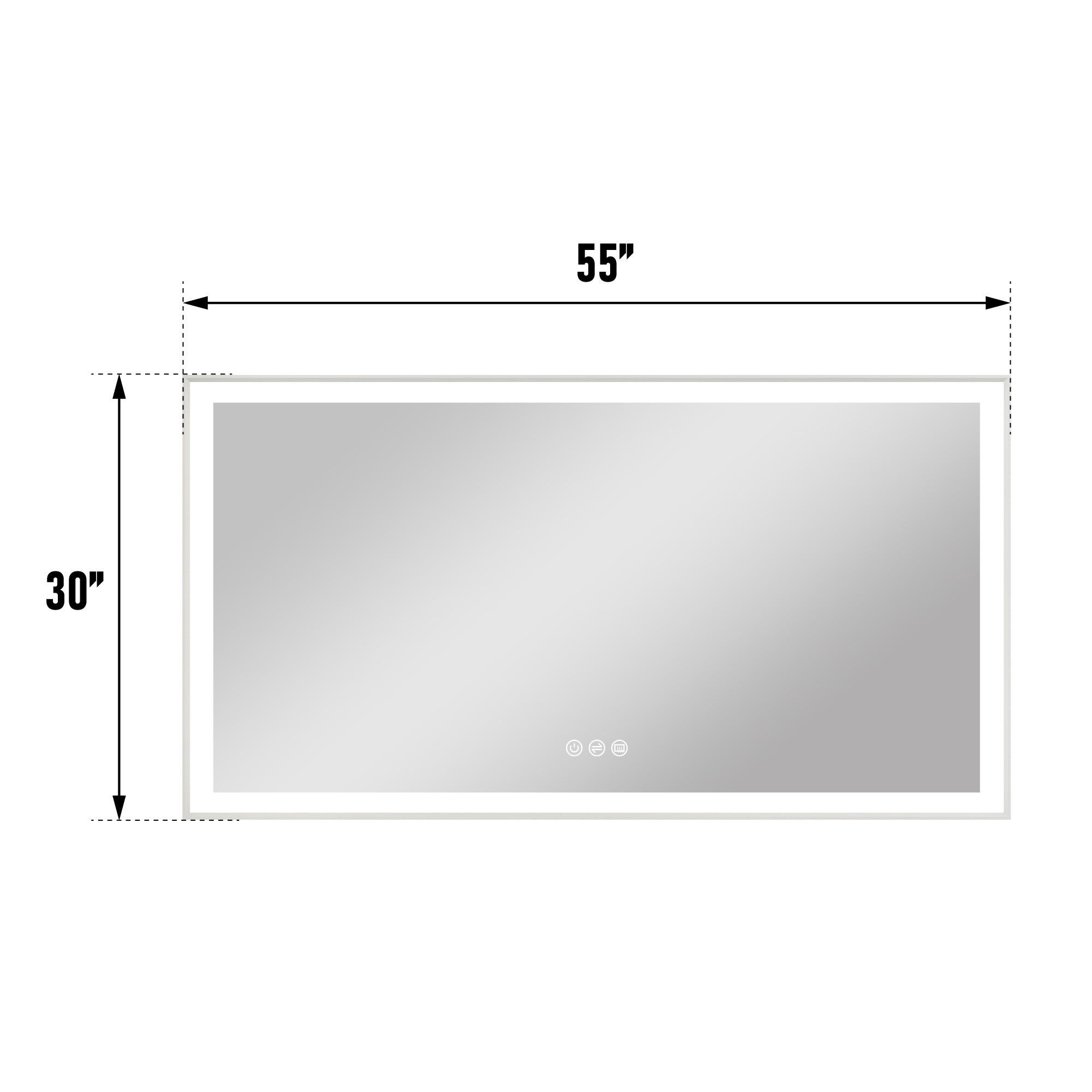Bathroom LED Mirror Size