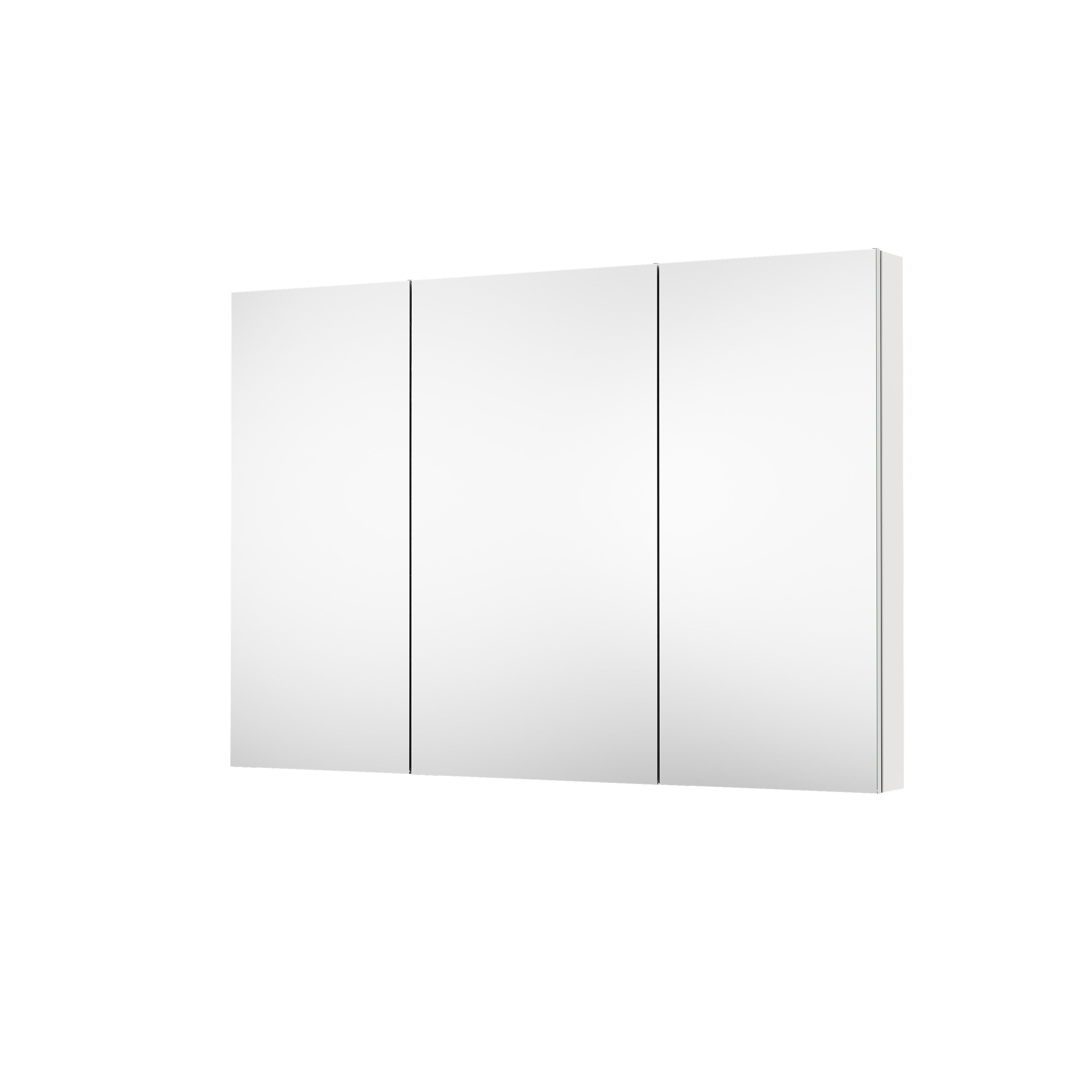 52 in. ×36 in. Copper-Free Tri-Views Mirror Medicine Cabinet with Adjustable Shelves and 3 Doors