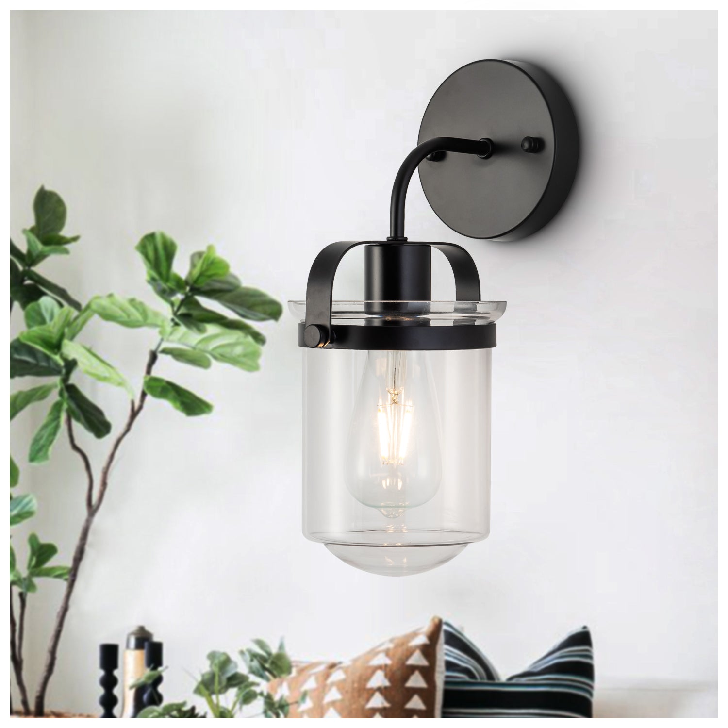 Industrial Indoor Wall Light Fixture for Bathroom Living Room Bedroom Over Kitchen Sink