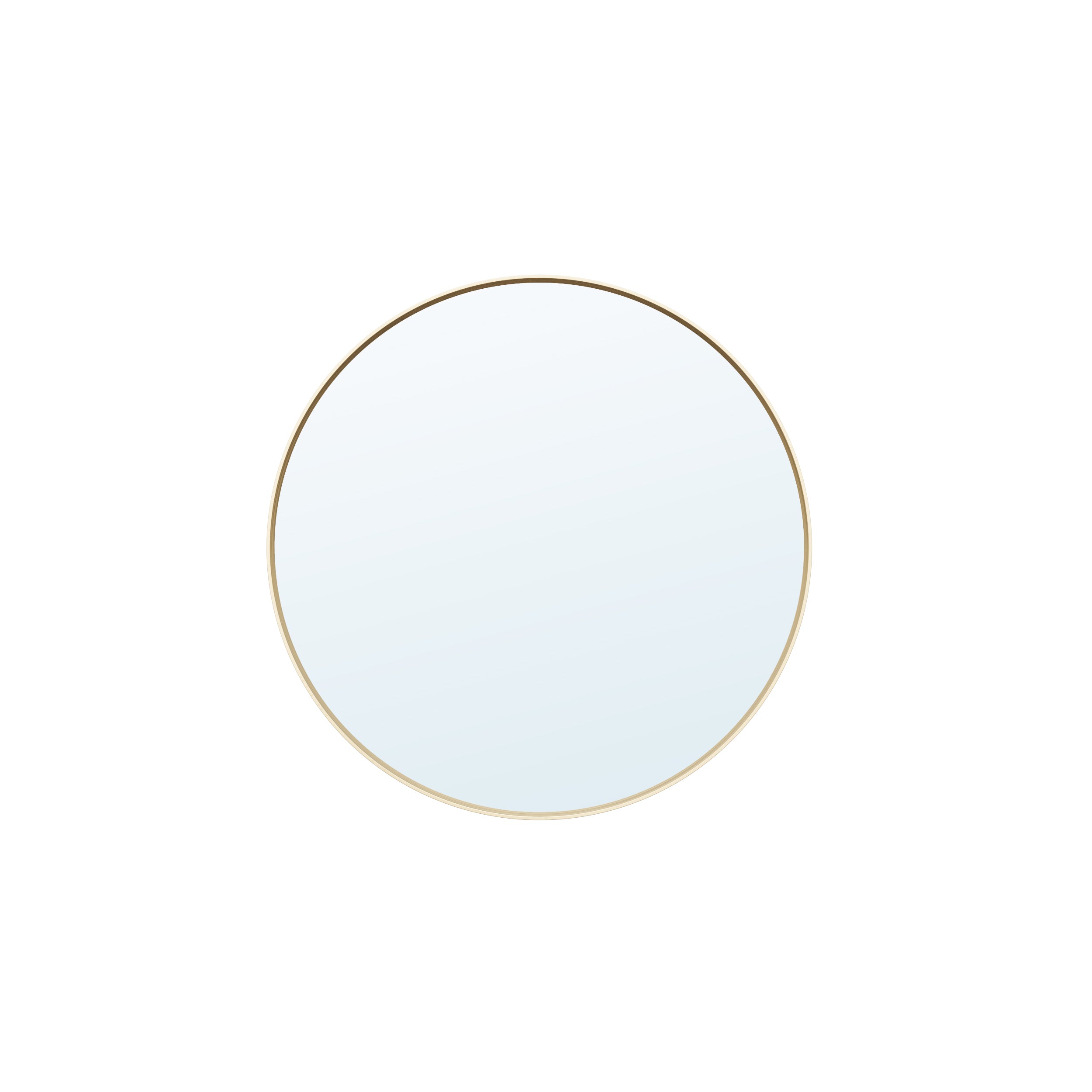 24 in. W x 24 in. H Modern Bathroom Mirror Round Framed Aluminum Wall Mirror Brushed Gold