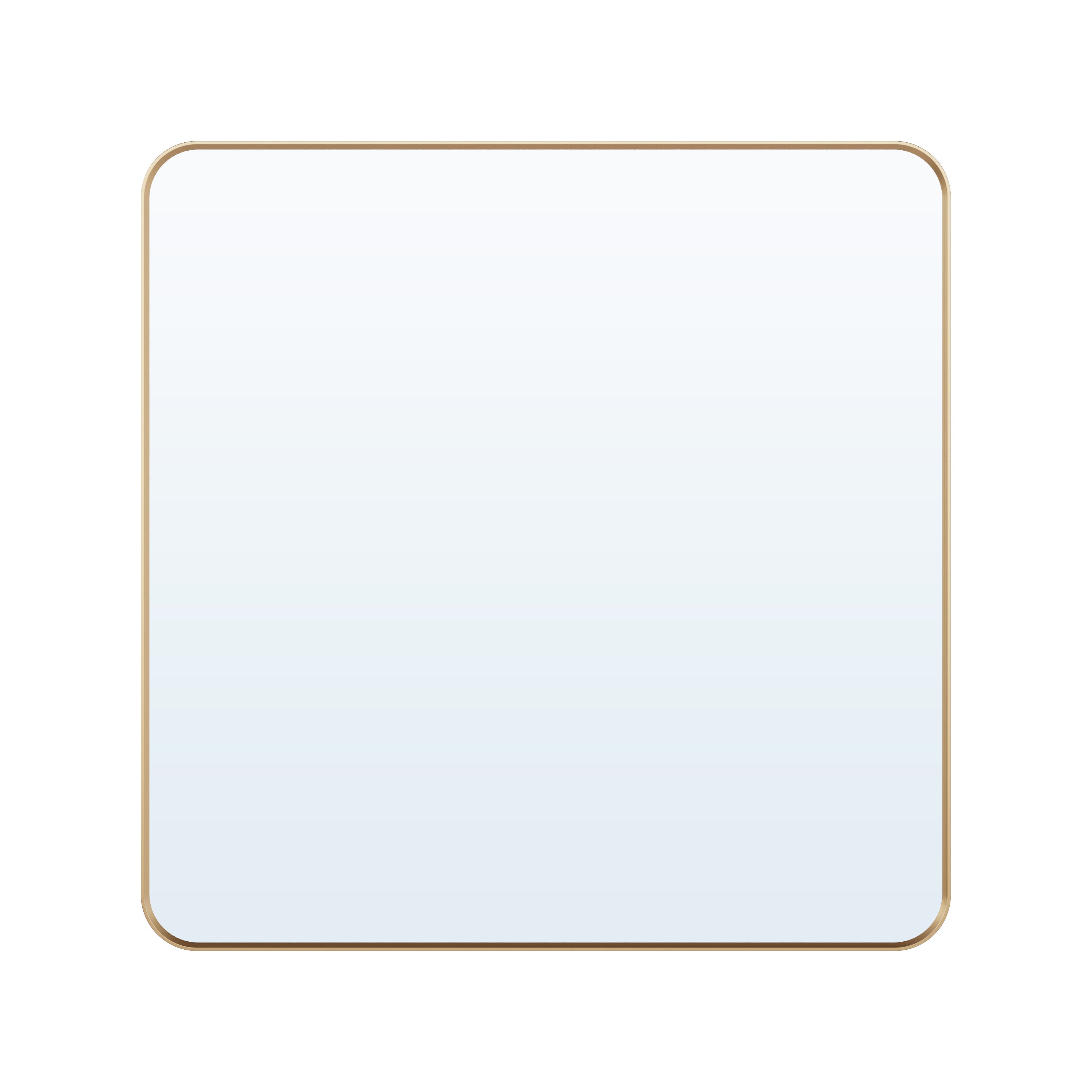 36-in W x 36-in H Rectangular Framed Bathroom Vanity Mirror in Brushed Gold