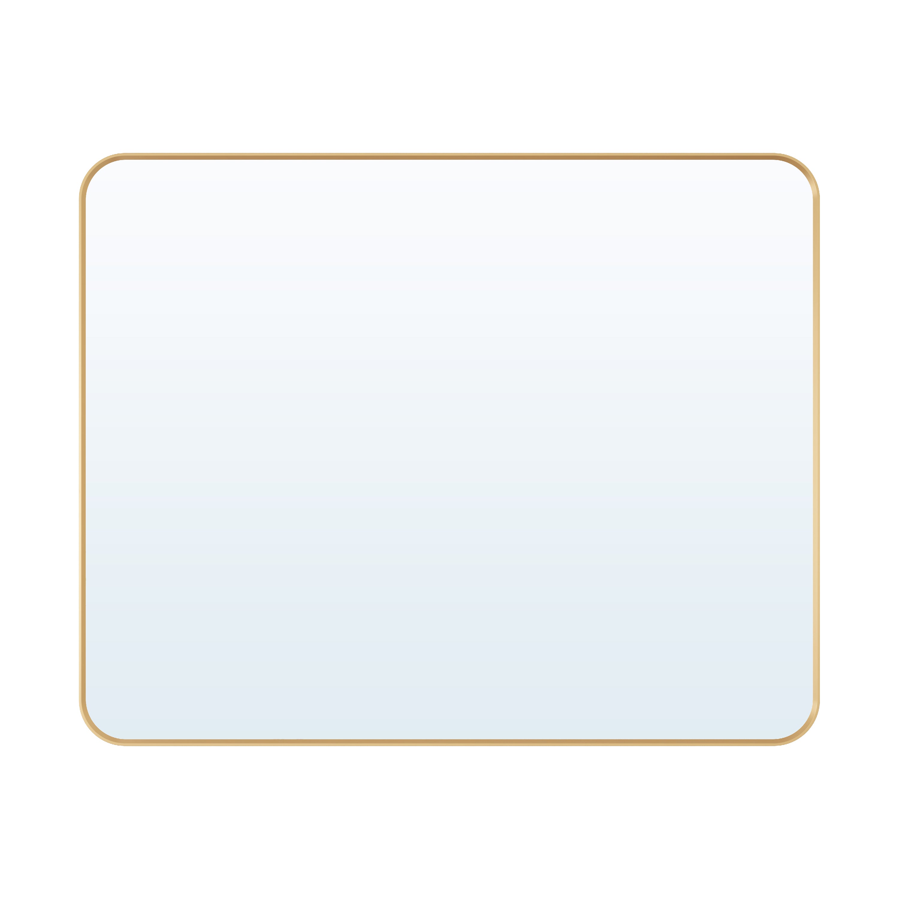 40-in W x 32-in H Rectangular Framed Bathroom Vanity Mirror in Brushed Gold