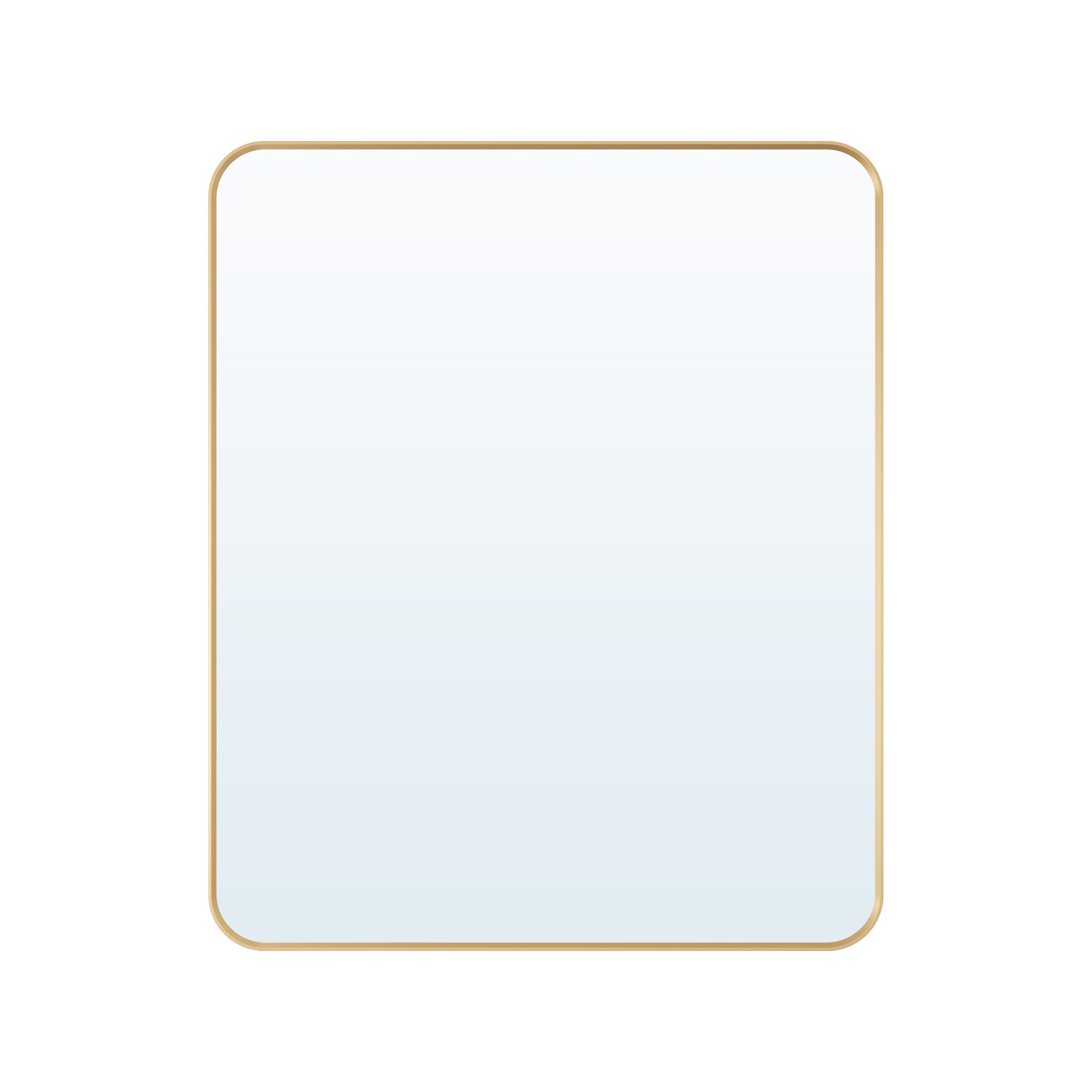 30-in W x 36-in H Rectangular Framed Bathroom Vanity Mirror in Brushed Gold
