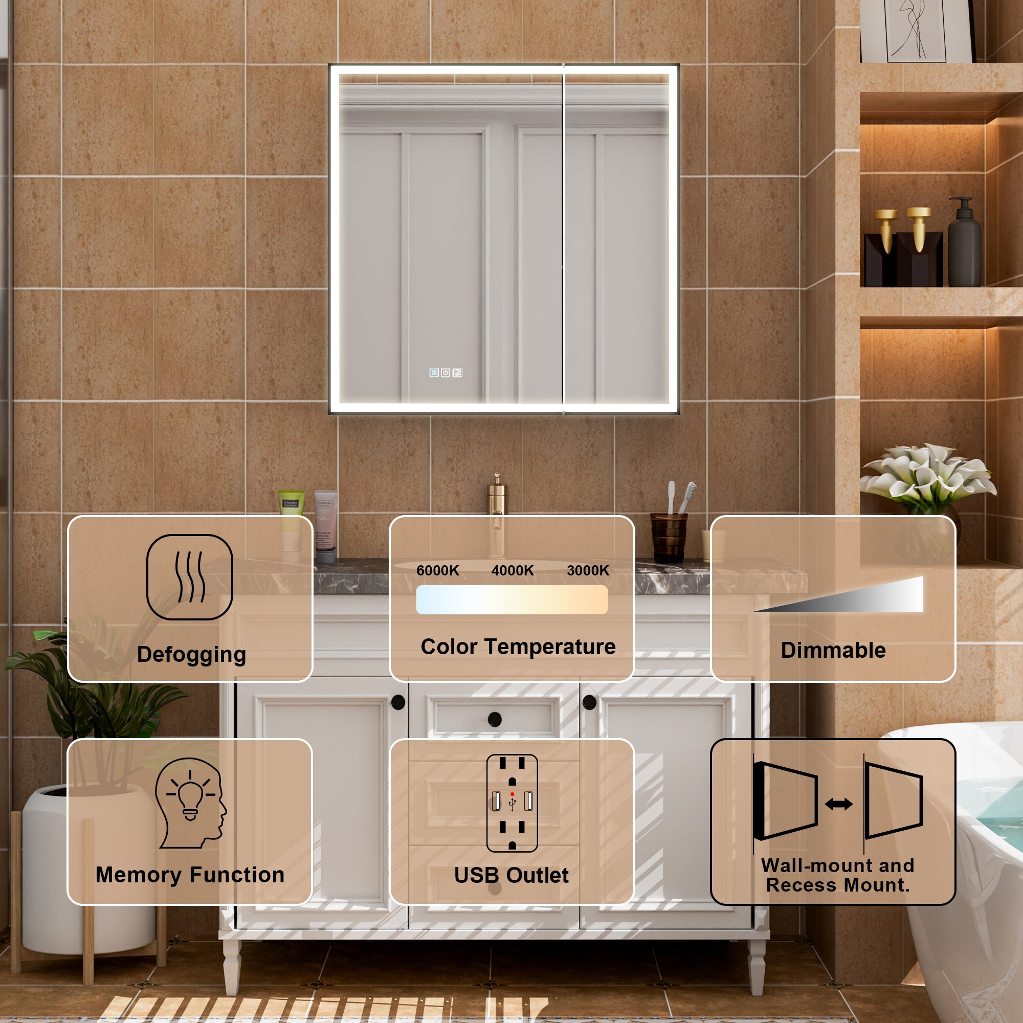 Medicine Cabinet with Mirror