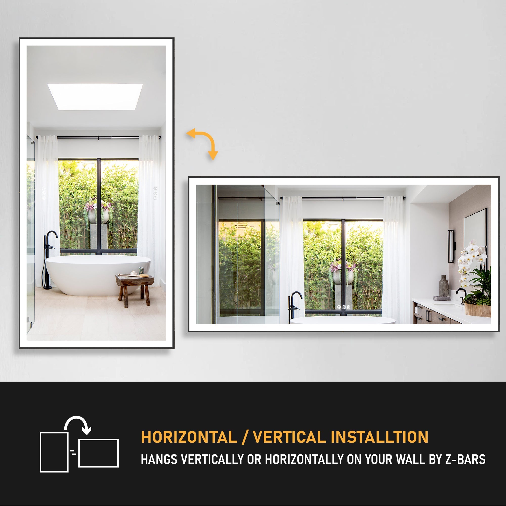 Bathroom Mirror with LED Light