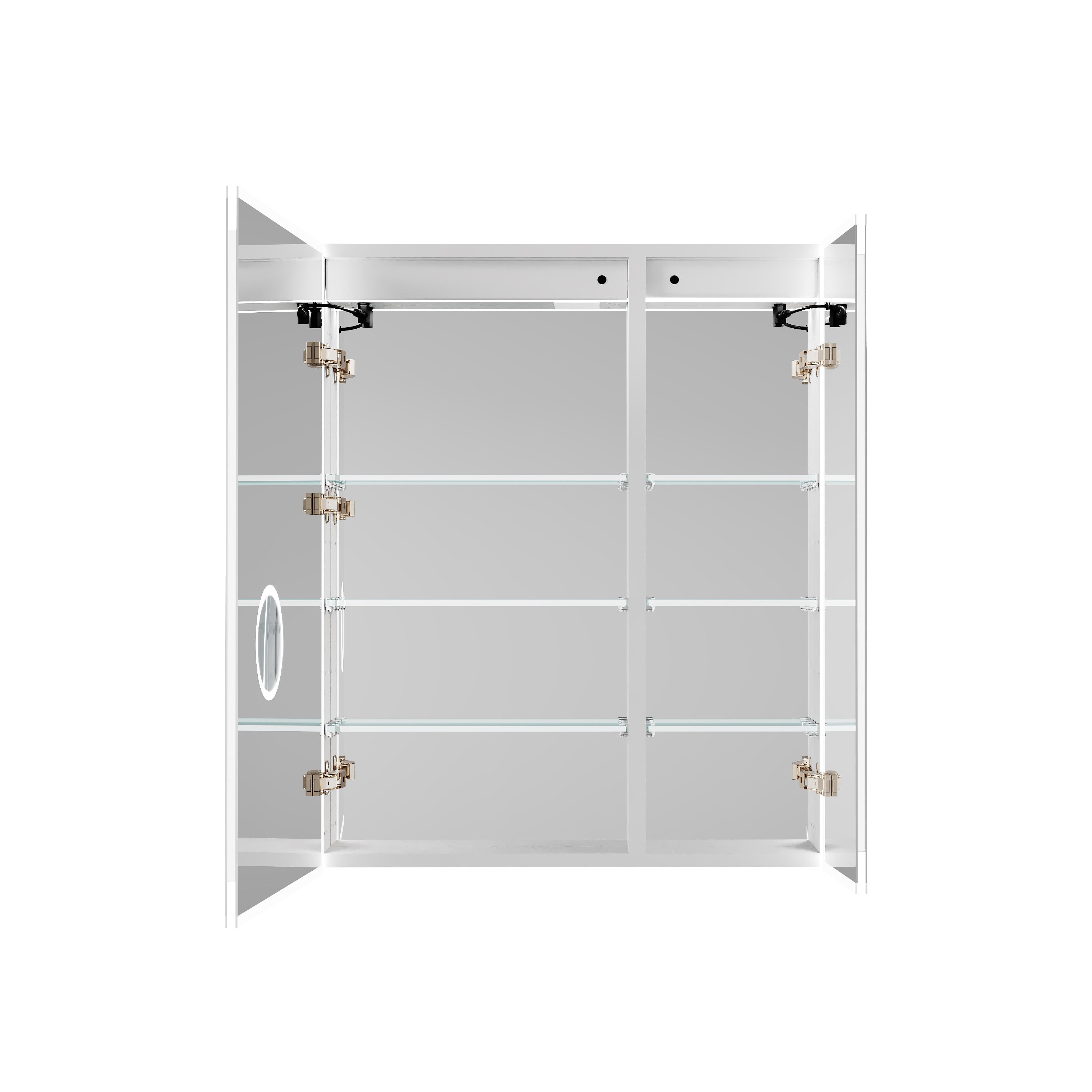 30 in. x 36 in. Recessed/Surface Mount LED Medicine Cabinet with 3X Magnifier Glass Mirror and Dual Doors