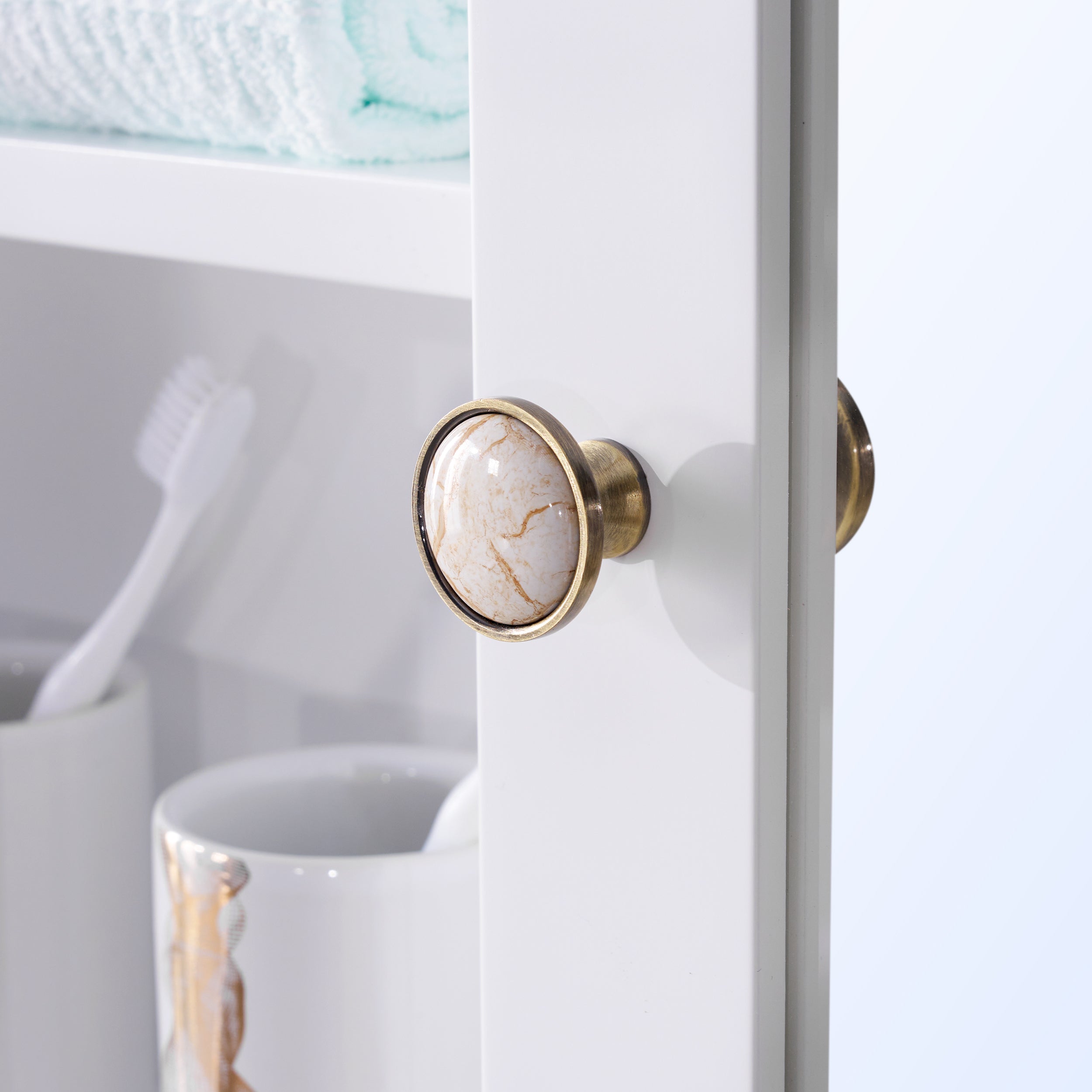 55 in.W x 30 in.H Surface-Mount Solid Wood Medicine Cabinet with Mirror, Z-bar Hangs Vertically