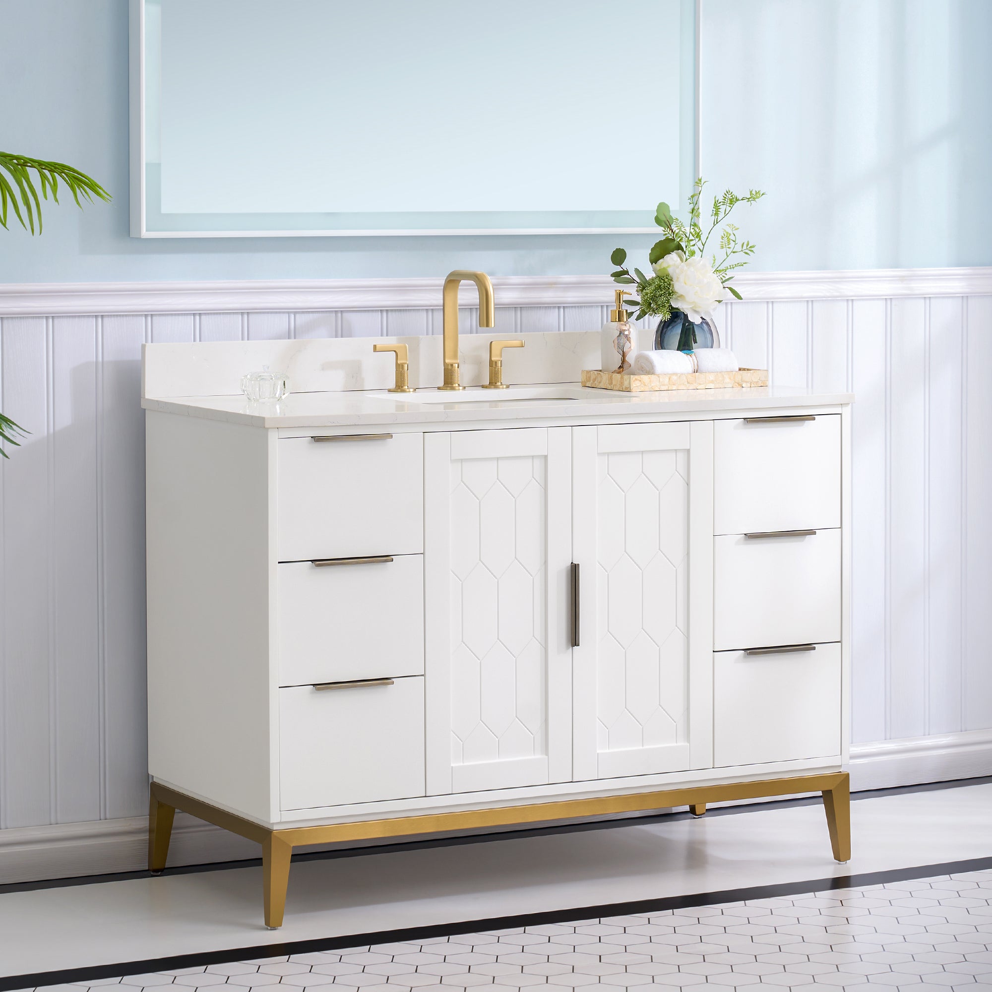 Bathroom Vanity With Backsplash