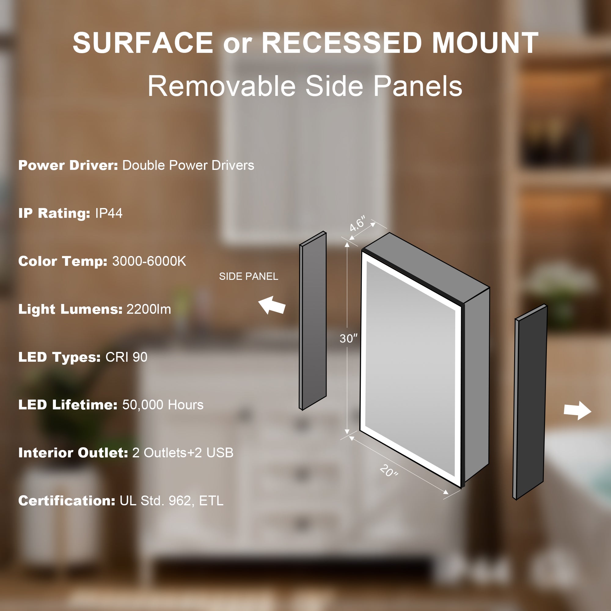 Mirrored Medicine Cabinet