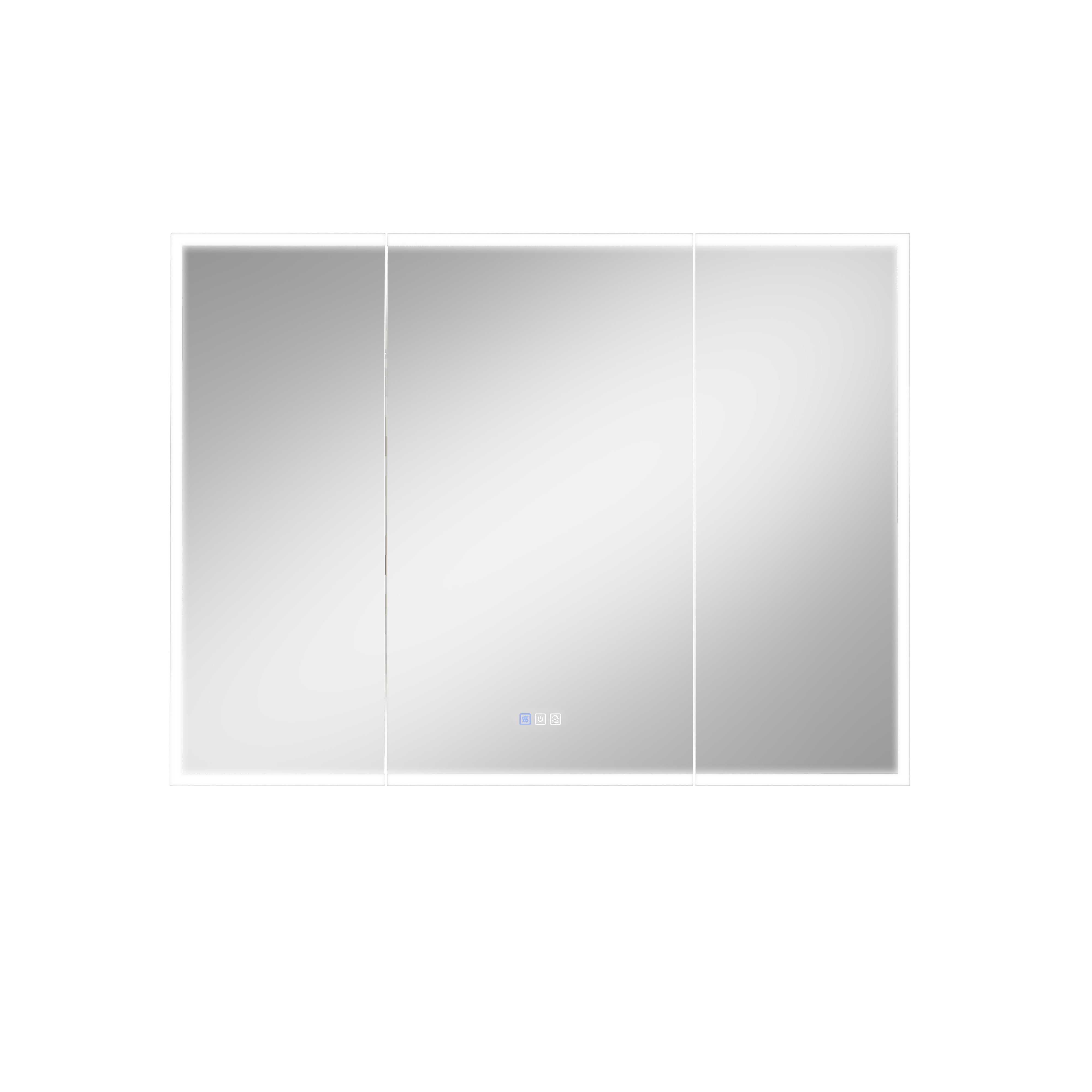 48 in. x 36 in. Recessed/Surface Mount LED Medicine Cabinet with 3X Magnifier Glass Mirror, Anti-Fog
