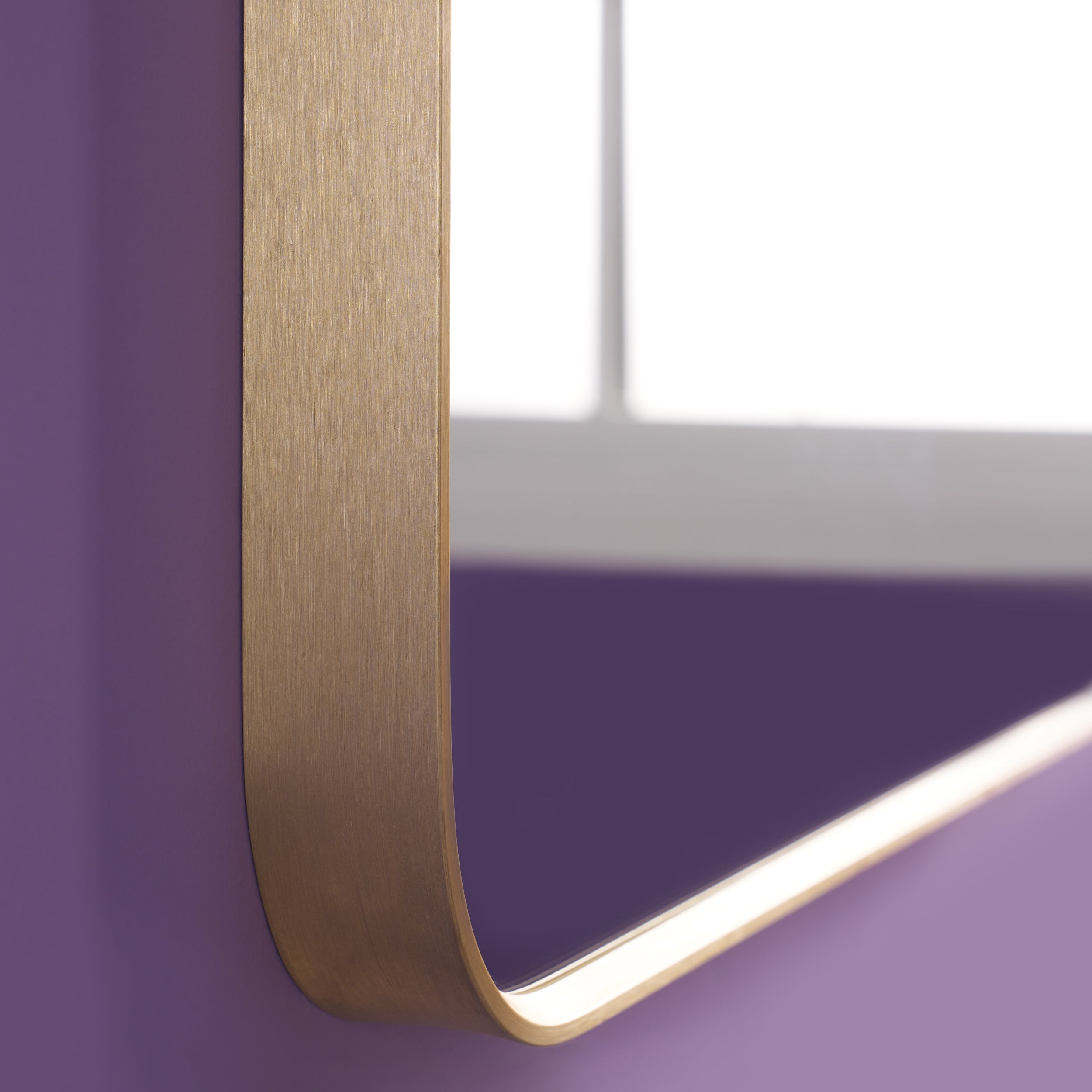 40-in W x 32-in H Rectangular Framed Bathroom Vanity Mirror in Brushed Gold