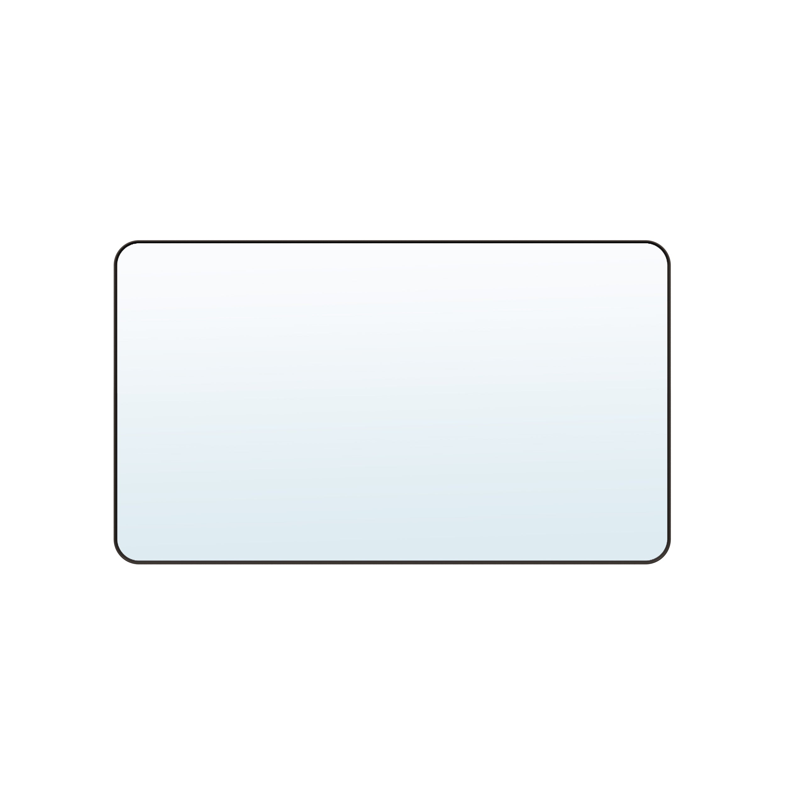 55-in W x 32-in H Black Rectangular Framed Bathroom Vanity Mirror