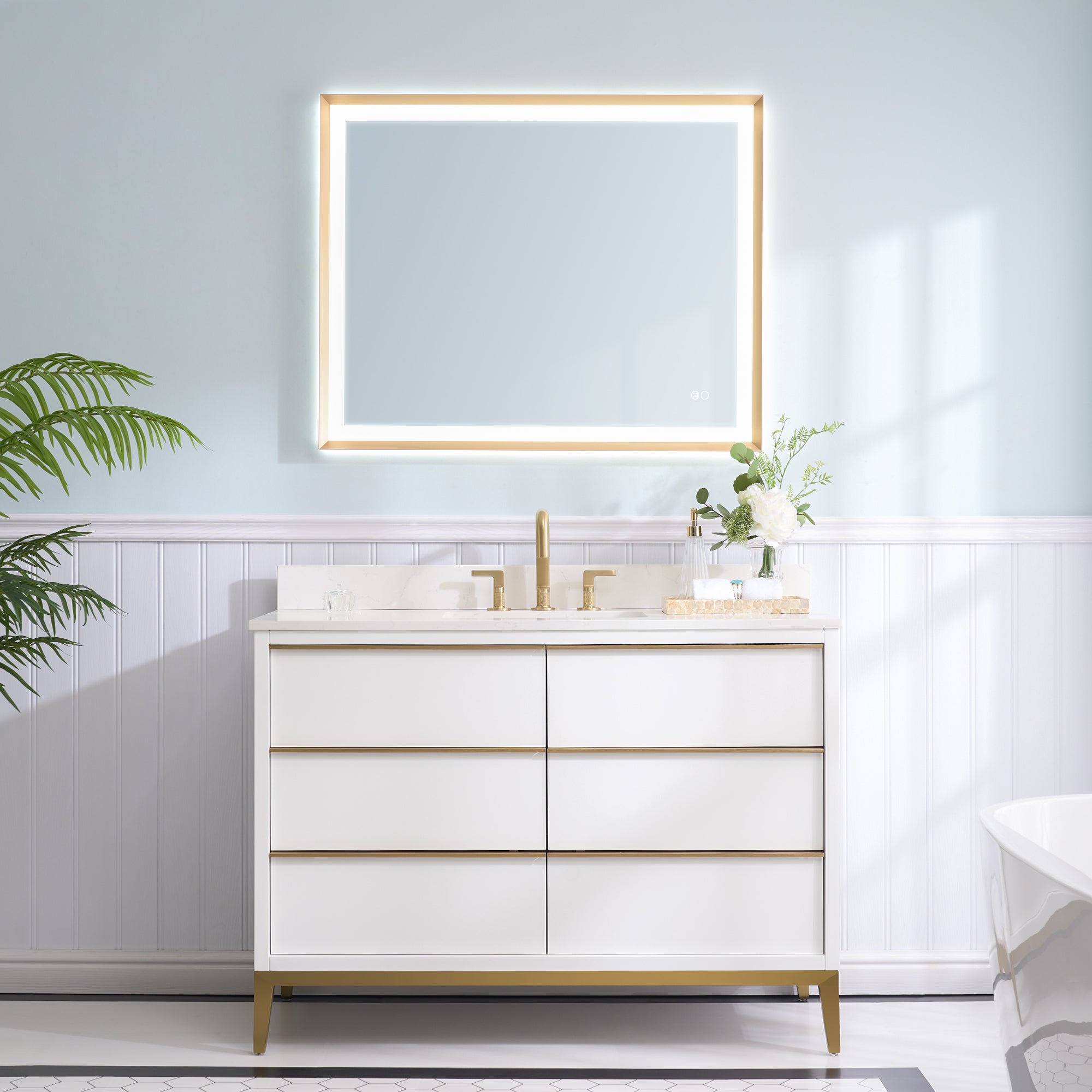 Bathroom Vanity With Backsplash
