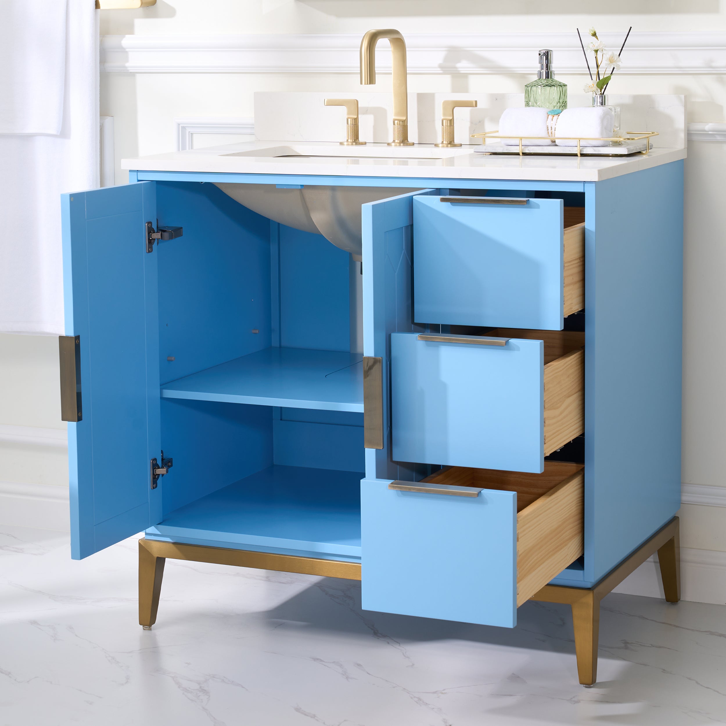 Light Blue Bathroom Vanity