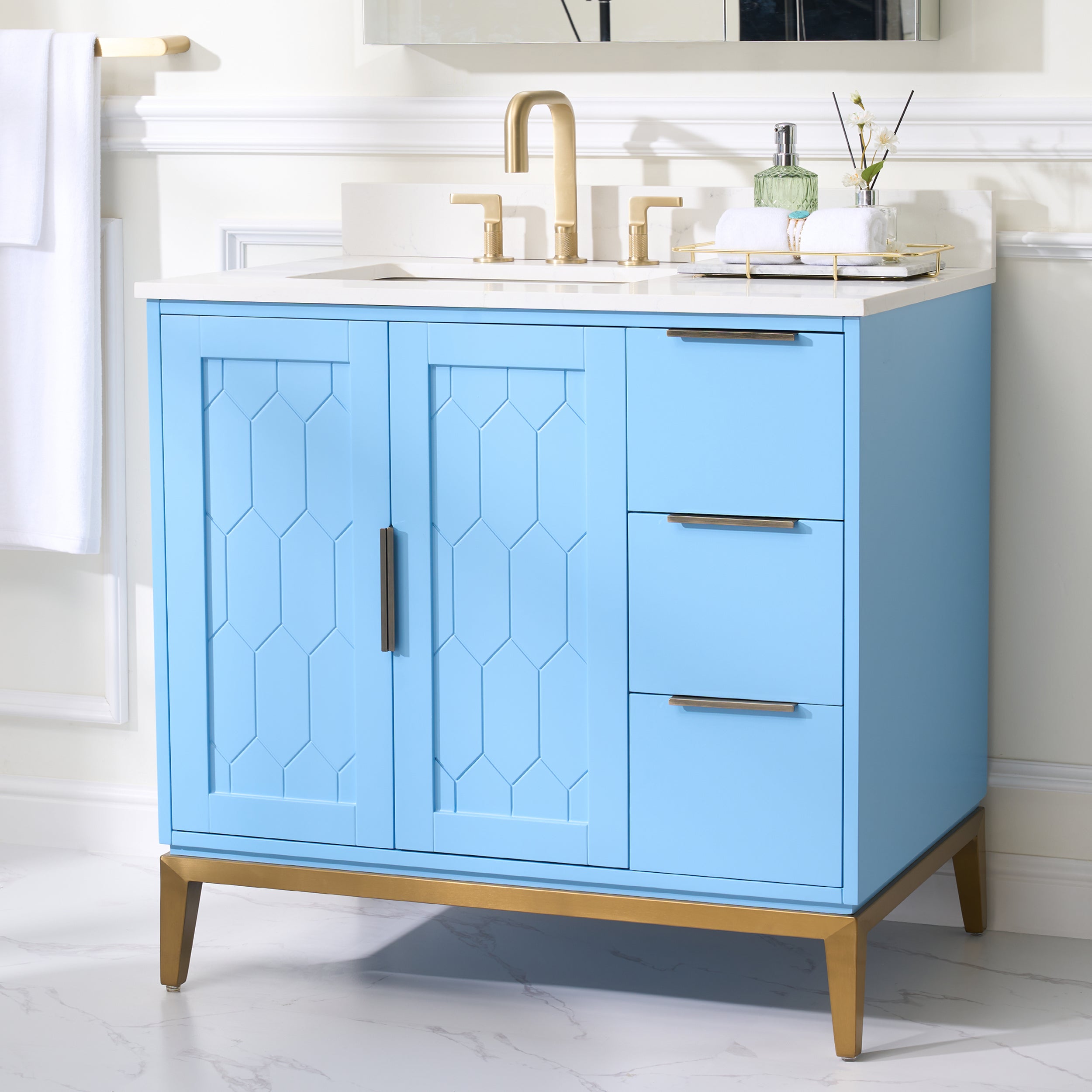 Bathroom Vanity With Backsplash