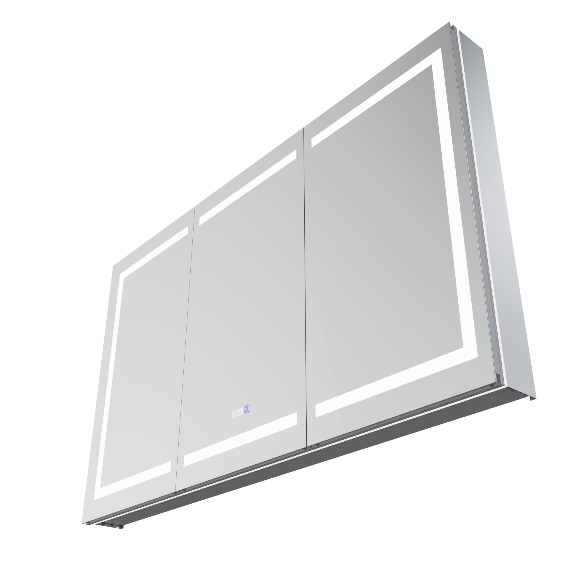 WELLFOR 66 in. x 36 in. Recessed/Surface Mount Right Medicine Cabinet with 5X Magnifier Mirror and Night Light