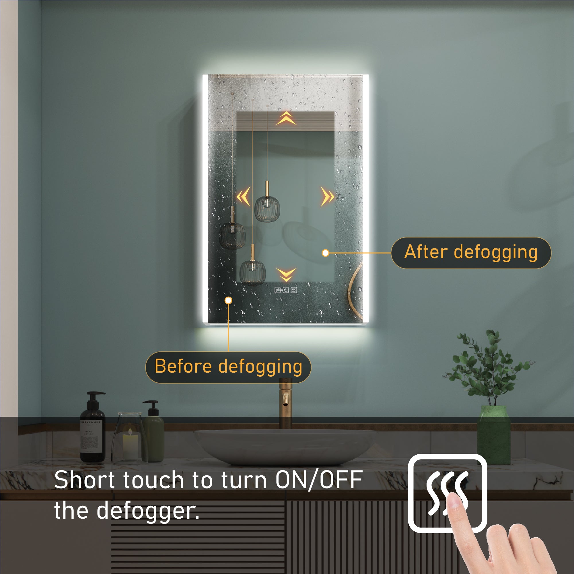 20 in. x 30 in. Lighted LED Fog Free Surface Mount Silver Mirrored Soft Close Right Medicine Cabinet