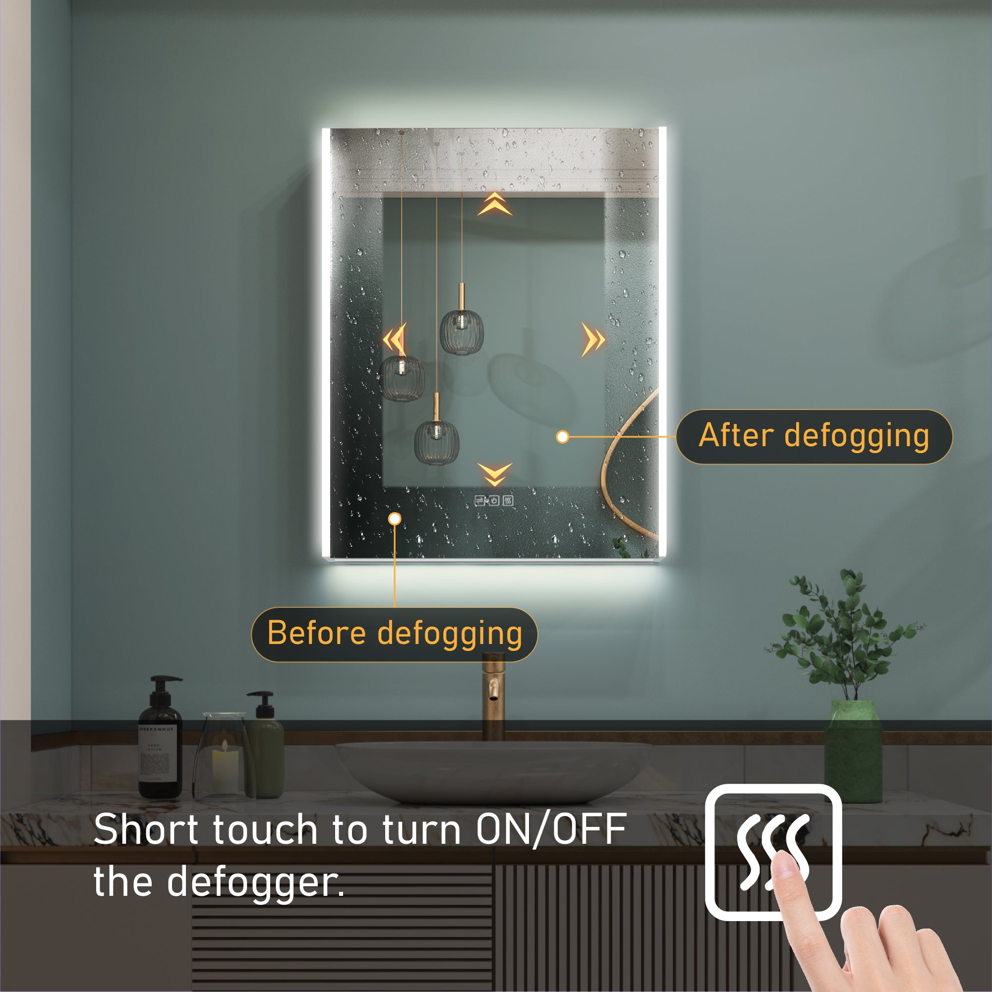 24 in. x 30 in. Lighted LED Fog Free Surface Mount Silver Mirrored Soft Close Right Medicine Cabinet