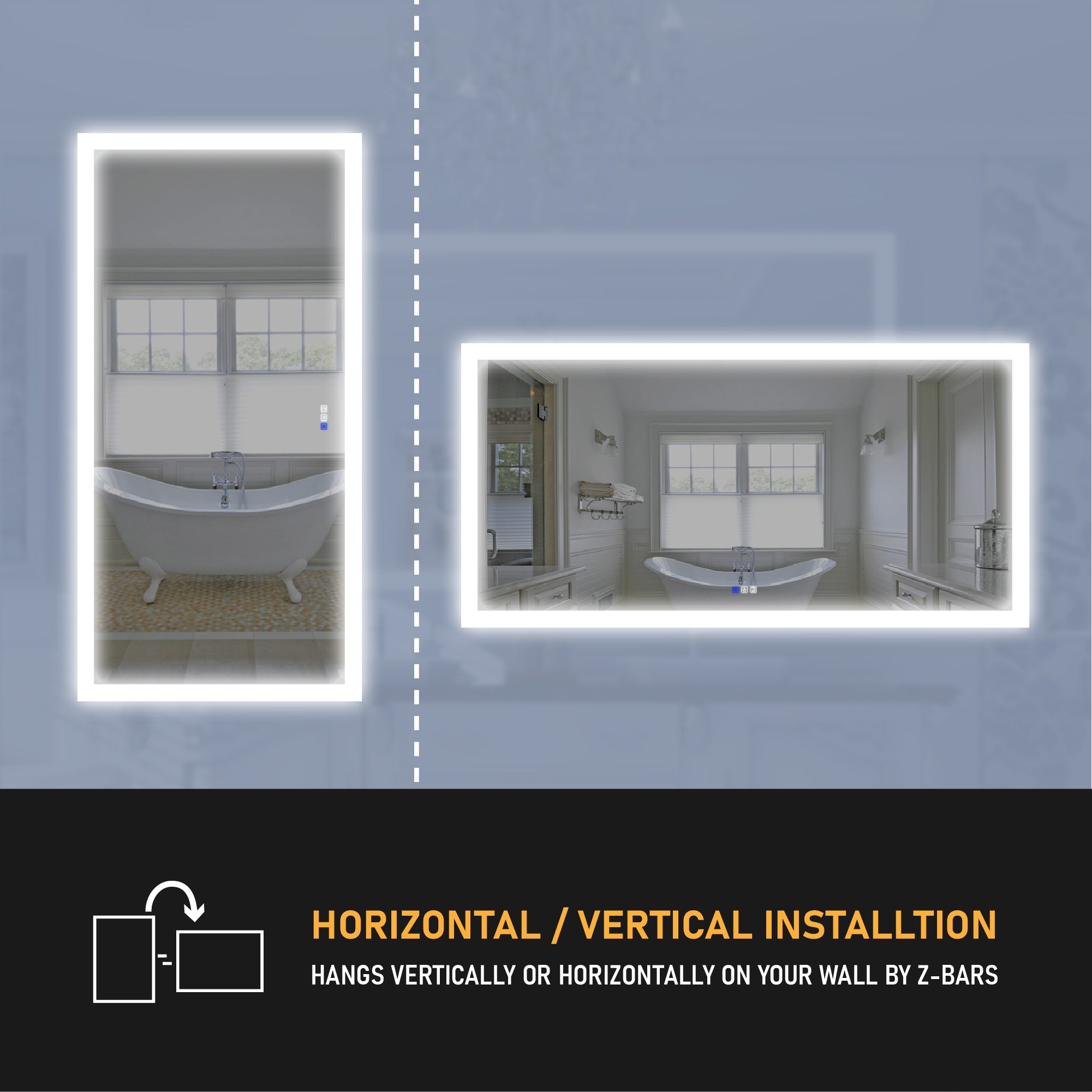 Frameless Bathroom Mirror
