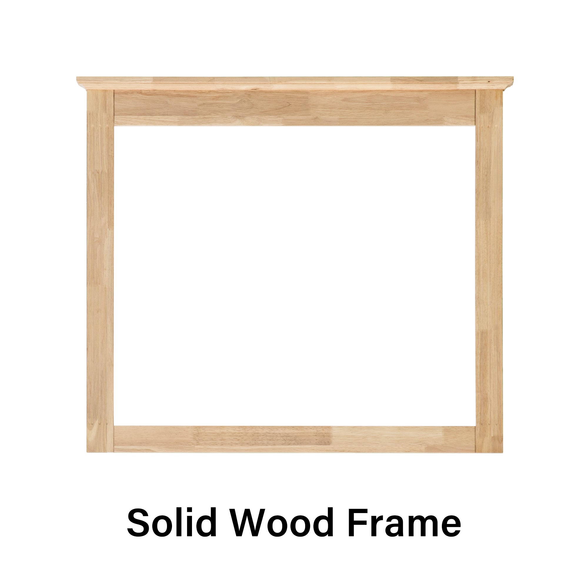 38 in. W x 33 in. H Solid Wood Bathroom Vanity Mirror