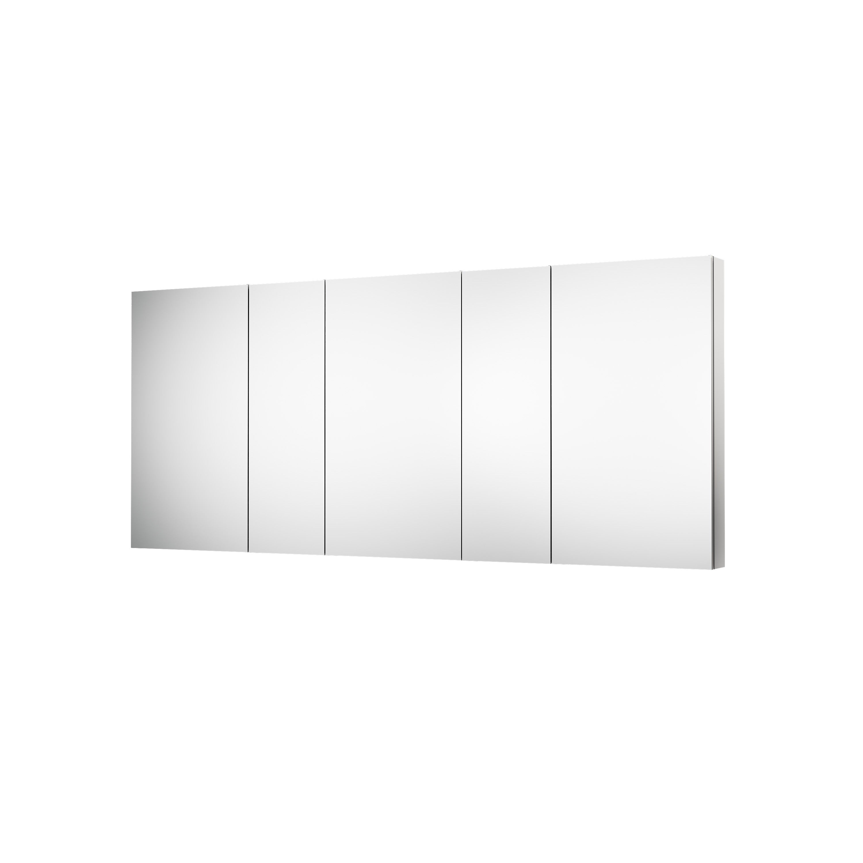 84 in. ×36 in. Copper-Free Tri-Views Mirror Medicine Cabinet with Adjustable Shelves and 5 Swing Doors