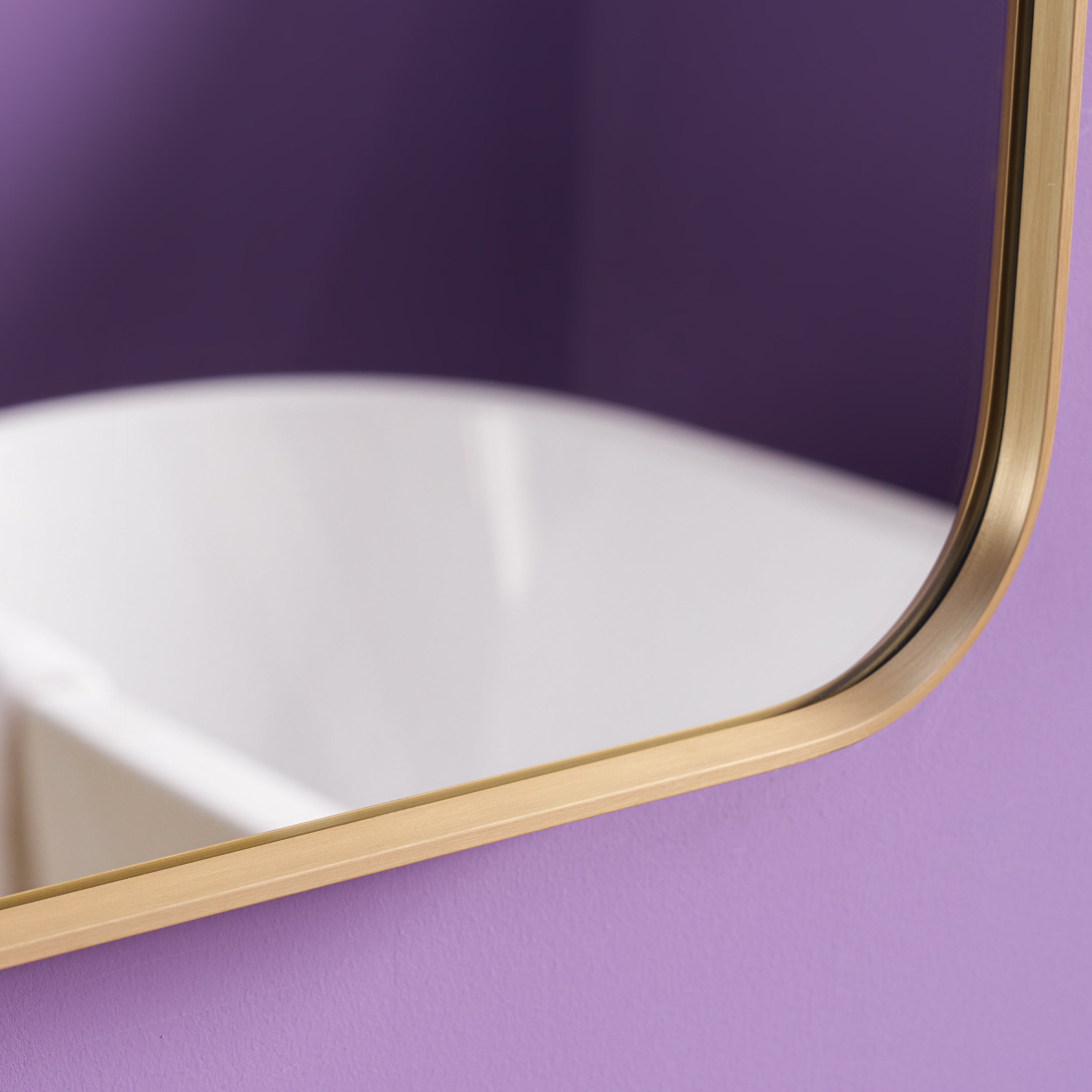 40-in W x 32-in H Rectangular Framed Bathroom Vanity Mirror in Brushed Gold