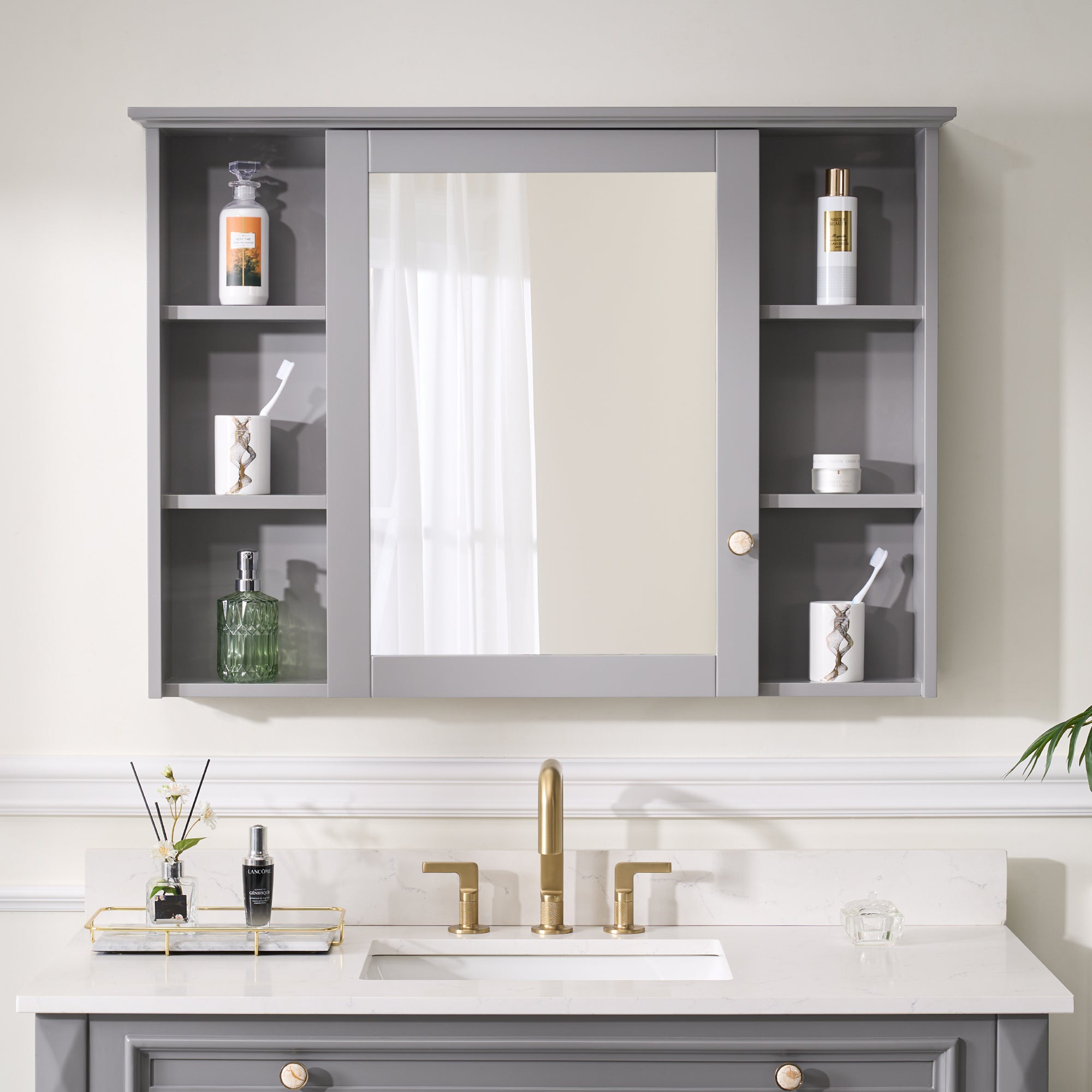 Grey Medicine Cabinet