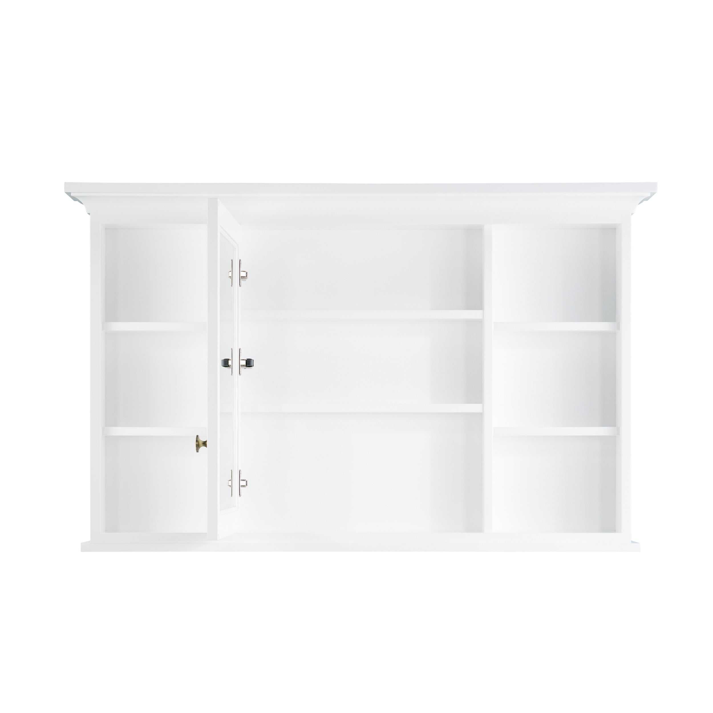 48 in.W x 30 in.H Surface-Mount Bathroom Medicine Cabinet with Mirror in White