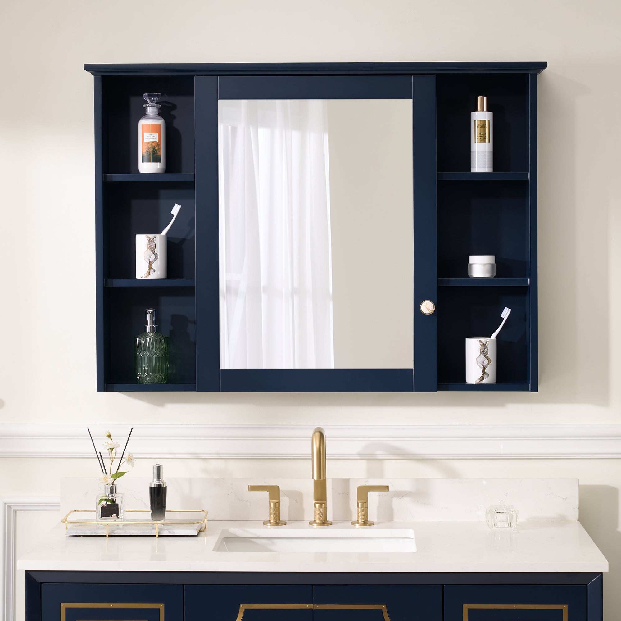 Navy Blue Medicine Cabinet