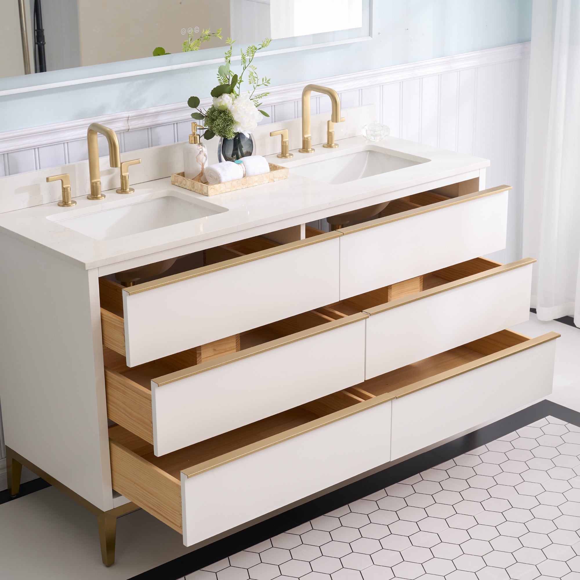 Double Sink Bathroom Vanity Top
