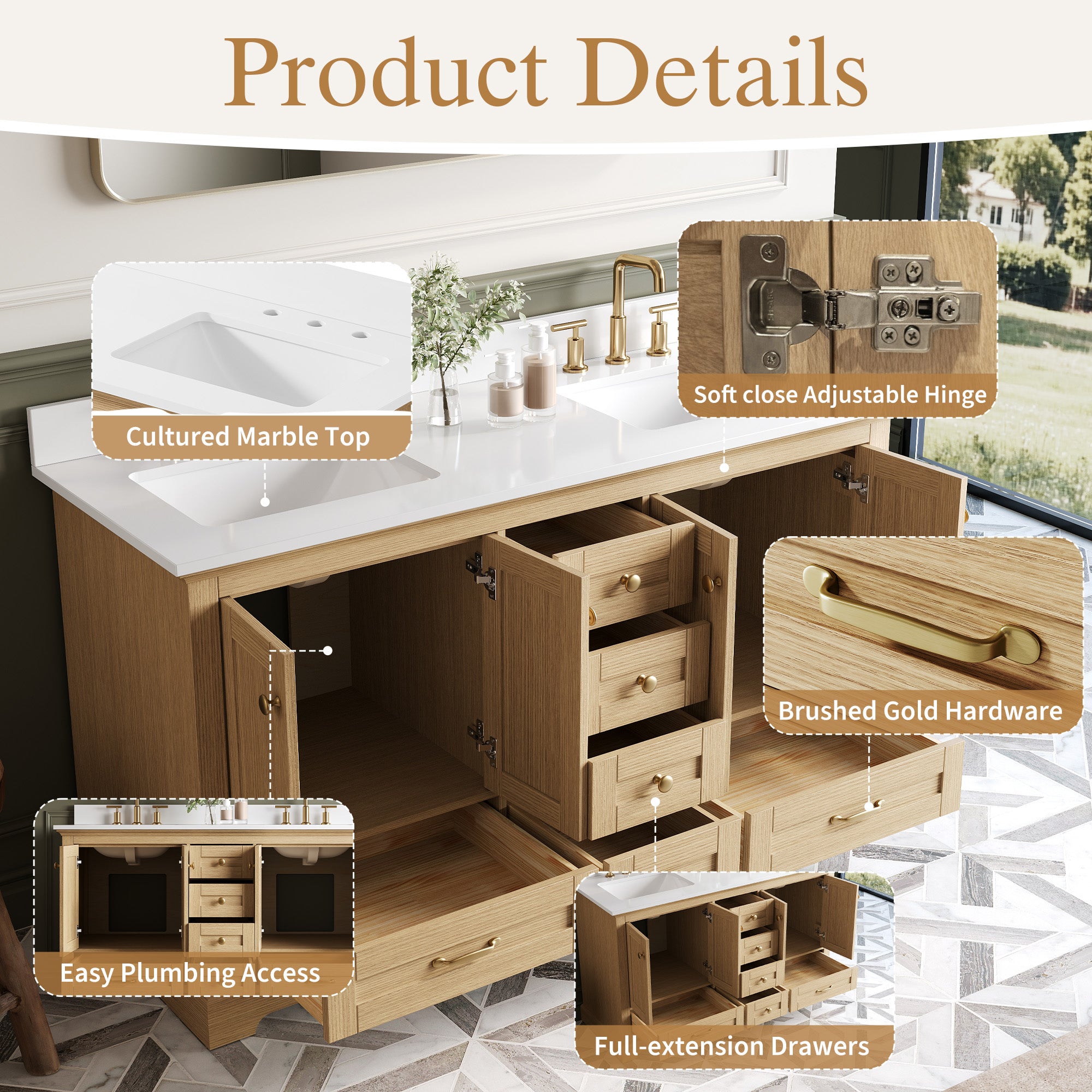 #Handle Color_Brushed Gold