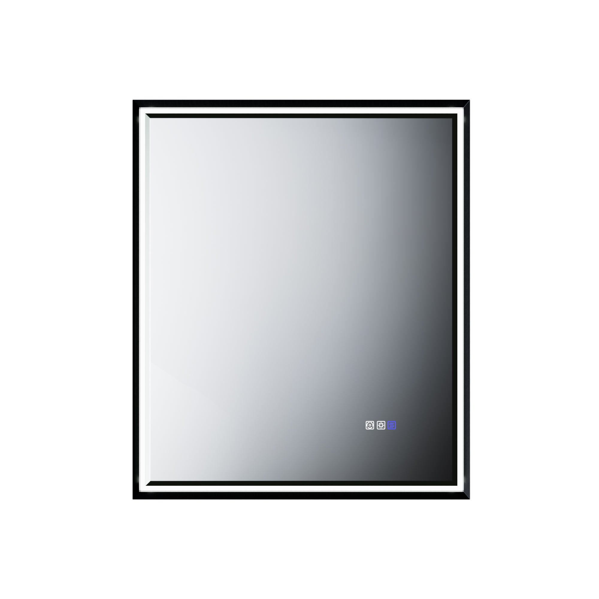 30 in. W x 36 in. Aluminum Framed LED Bathroom Mirror - Anti-Fog, Dimmable, Smart Memory, Matte Black