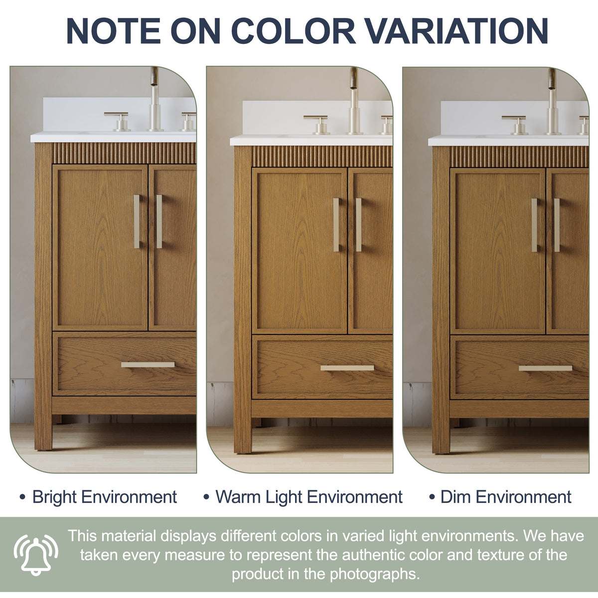 36 Inch Freestanding Solid Wood Bathroom Vanity with Fluted Molding, Pure White Quartz Countertop, Walnut