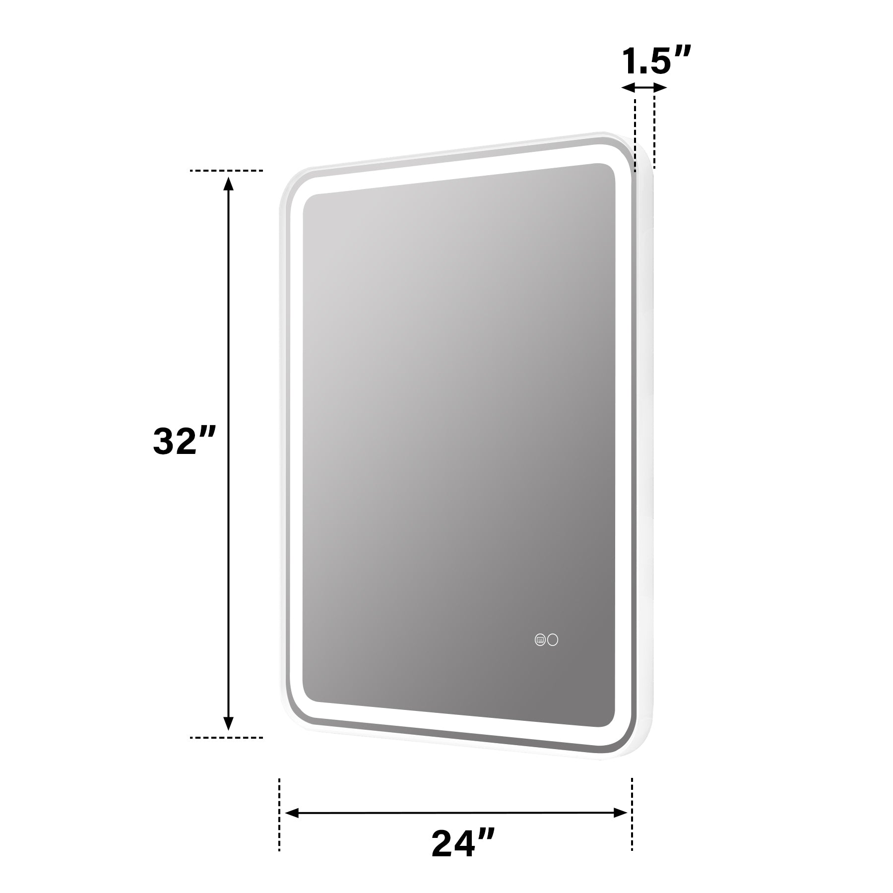 Smart Bathroom Mirror Size
