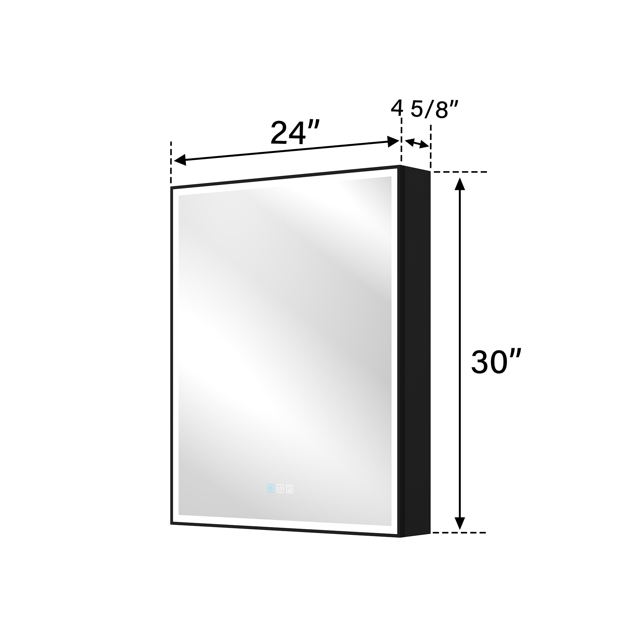 LED Medicine Cabinet Size