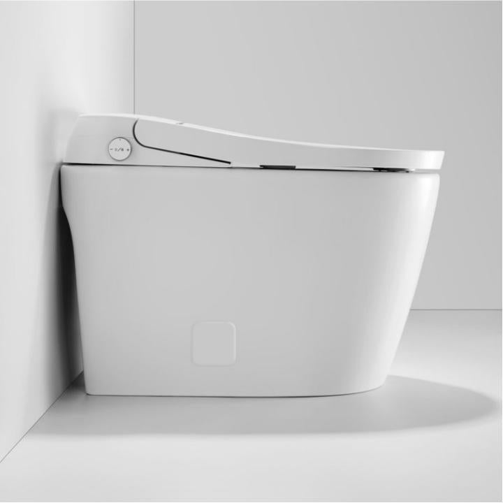 Smart Toilet with Auto Flushing, Foot Sensor, Nightlight & Antibacterial Coating, 1.28GPF