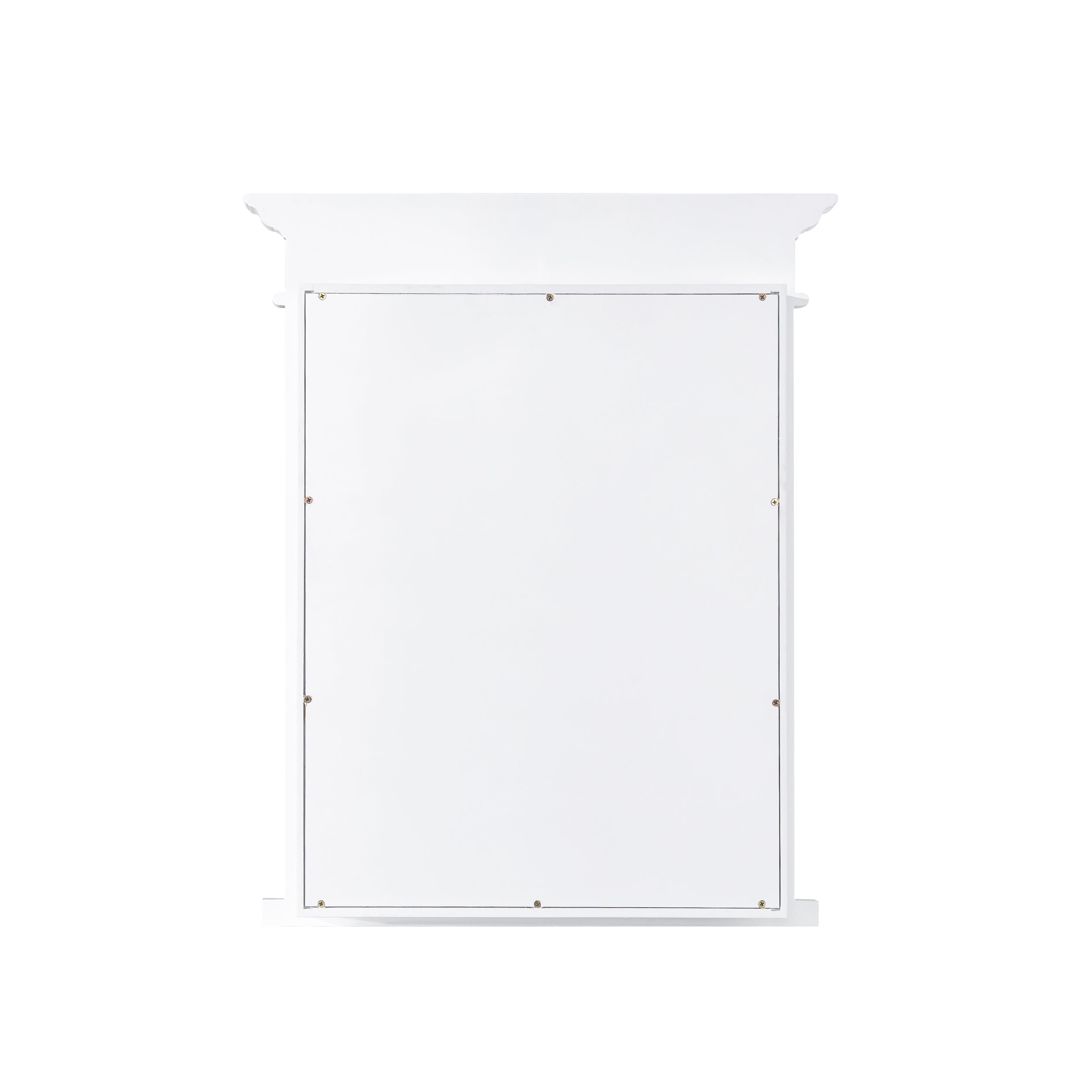 26 in.W x 32 in.H Solid Wood Recessed Bathroom Medicine Cabinet with Mirror in White