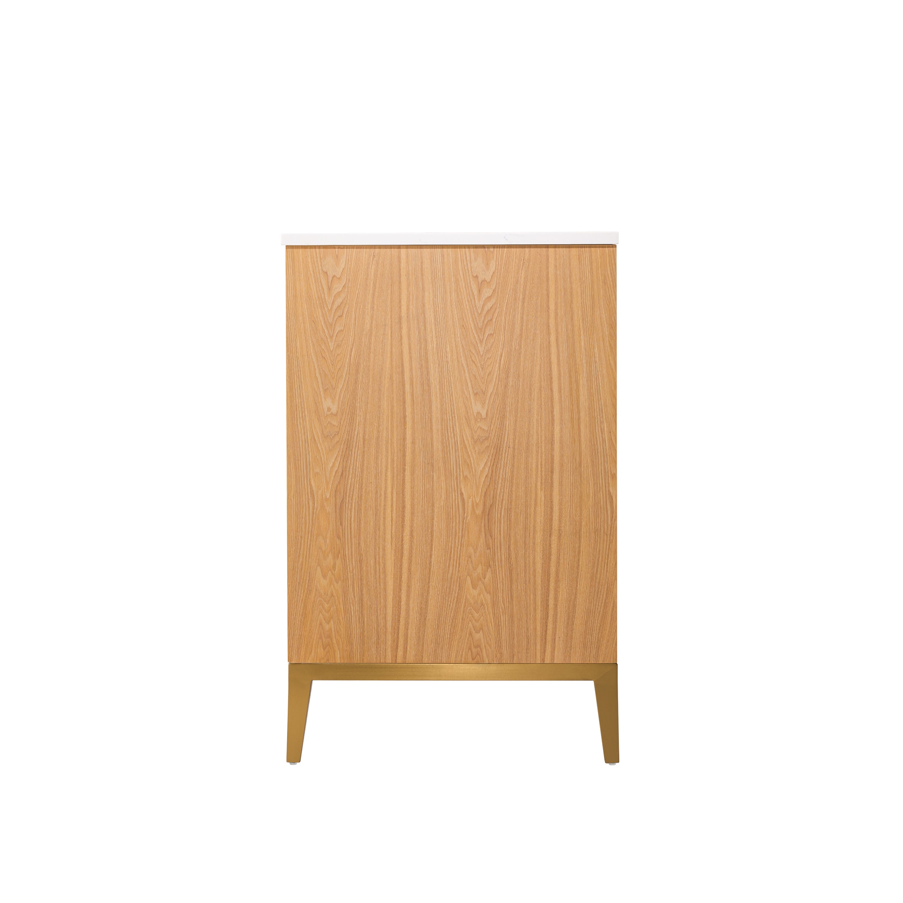 48 in. Bathroom Vanity in Light Oak with Carrara White Quartz Vanity Top