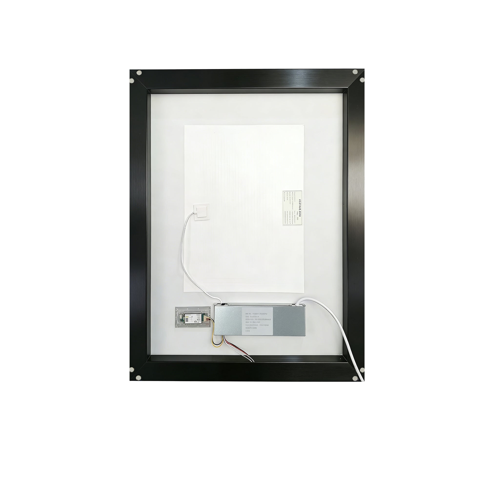 30 in. W x 36 in. Aluminum Framed LED Bathroom Mirror - Anti-Fog, Dimmable, Smart Memory, Matte Black