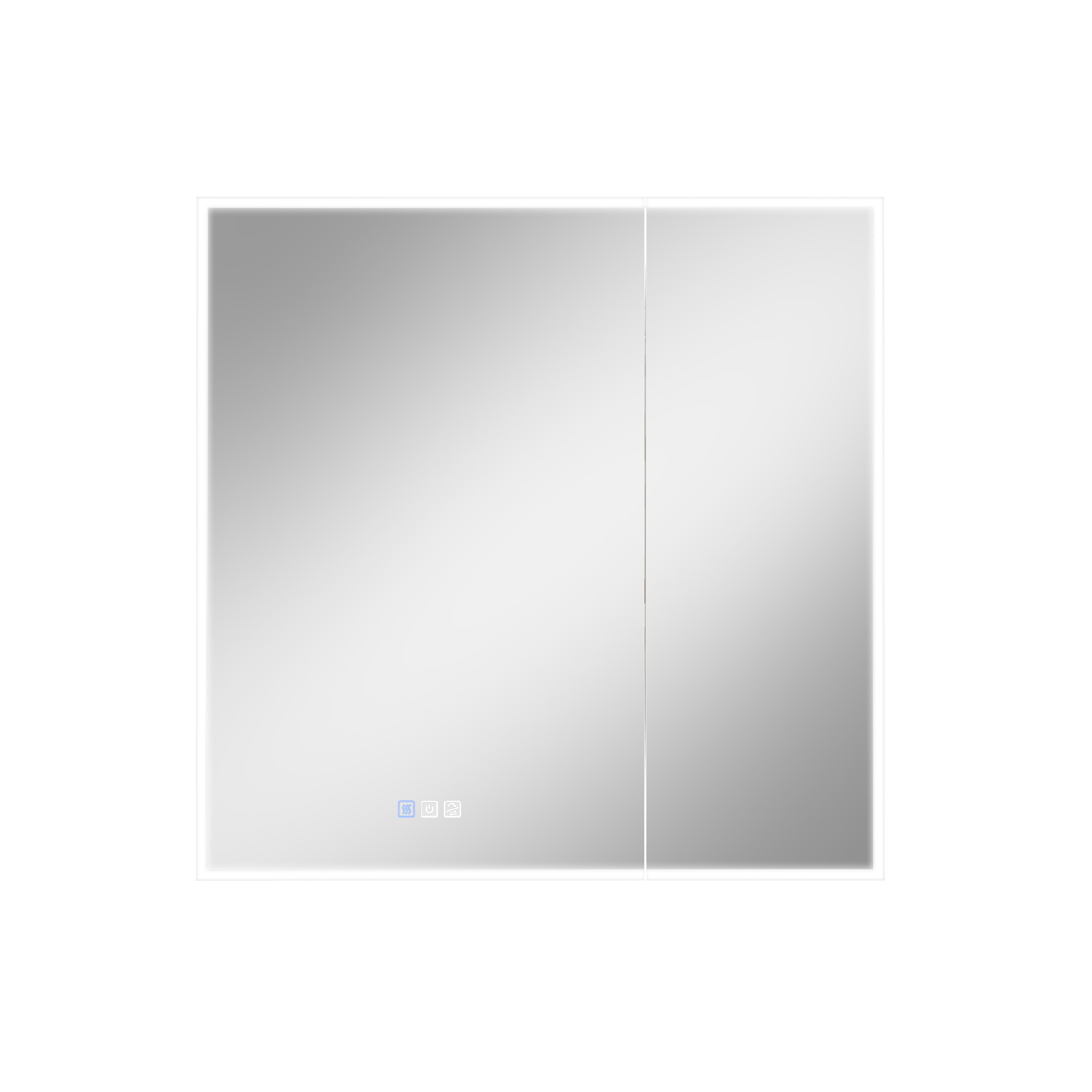36 in. x 36 in. Recessed/Surface Mount LED Medicine Cabinet with 3X Magnifier Glass Mirror and Dual Doors