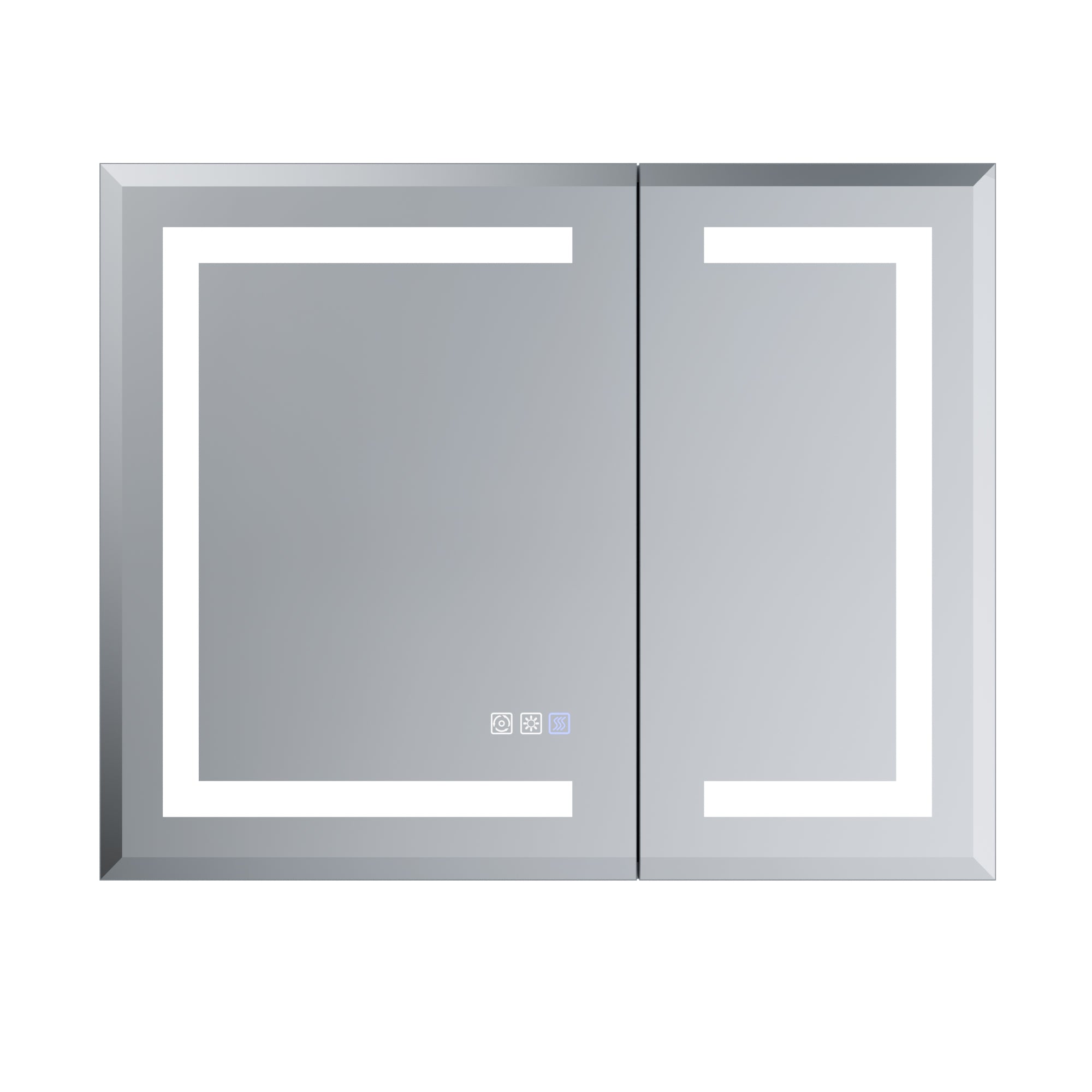 30 in. x 24 in. Aluminum Beveled Edge LED Medicine Cabinet, Recessed/Surface Mount