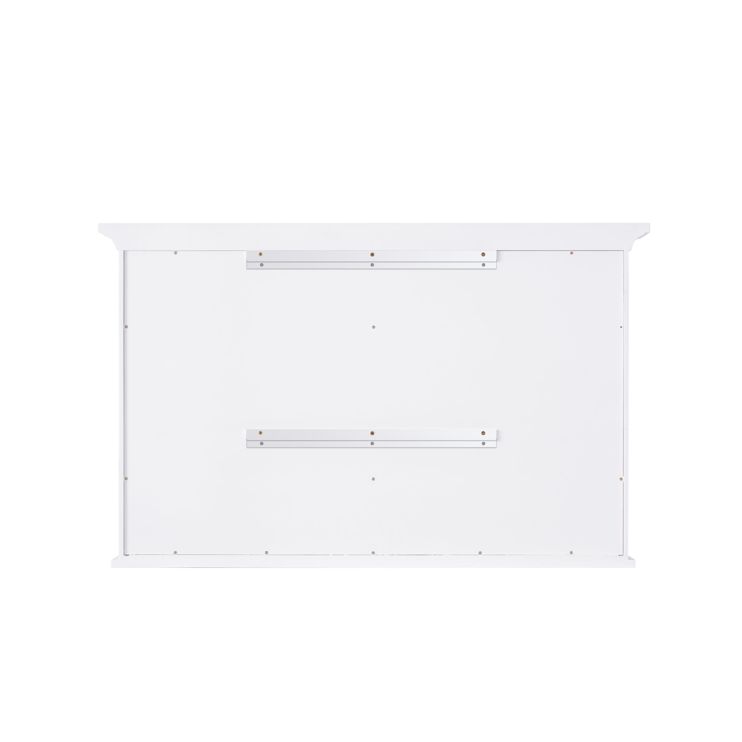 48 in.W x 30 in.H Surface-Mount Solid Wood Bathroom Medicine Cabinet with Mirror in White
