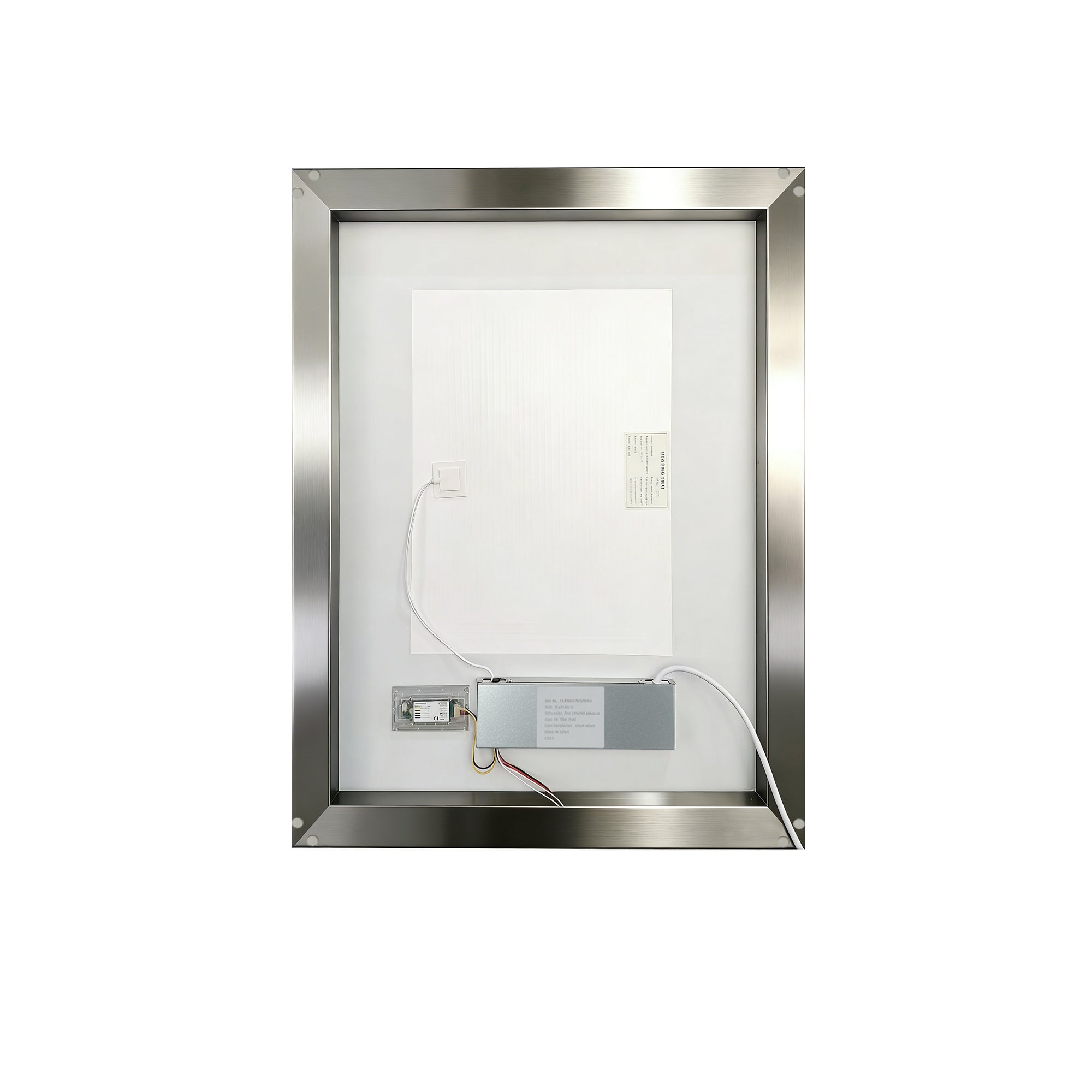 22 in. W x 34 in. Aluminum Framed LED Bathroom Mirror - Anti-Fog, Dimmable, Smart Memory, Brushed Nickel